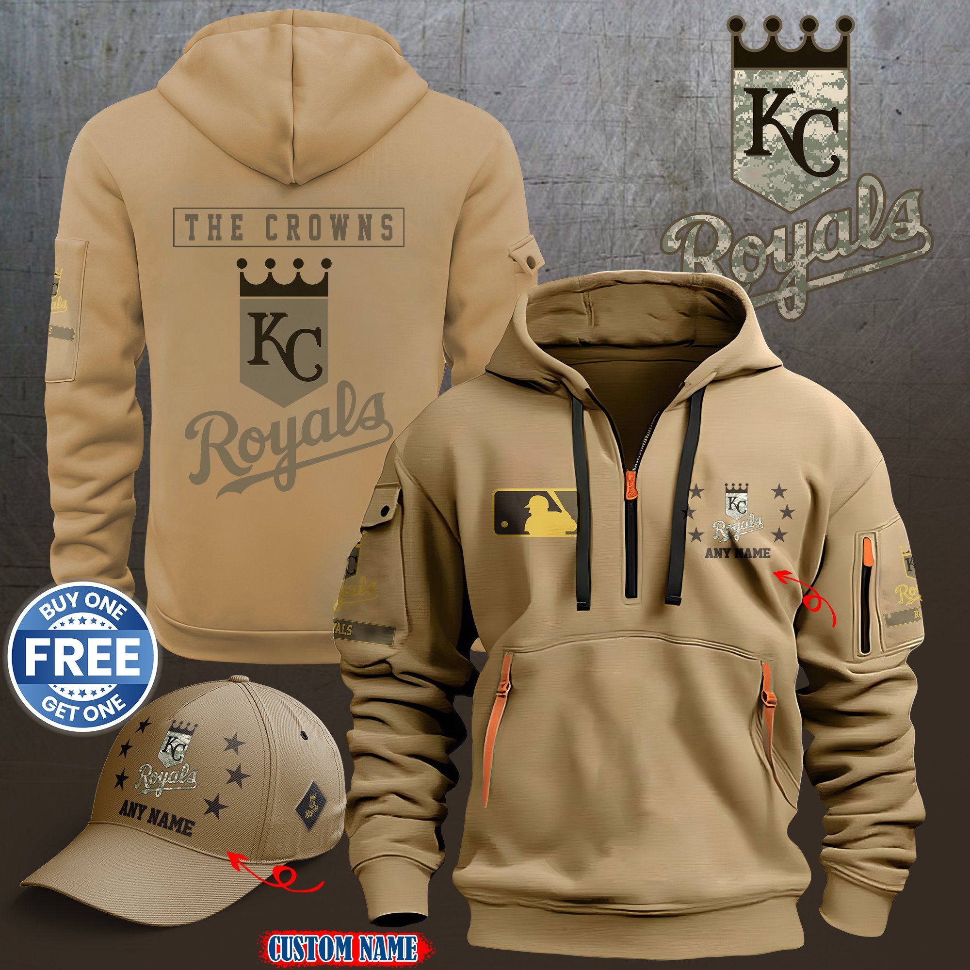 Kansas City Royals 2024 Armed Forces Day  hoodie custom 58315