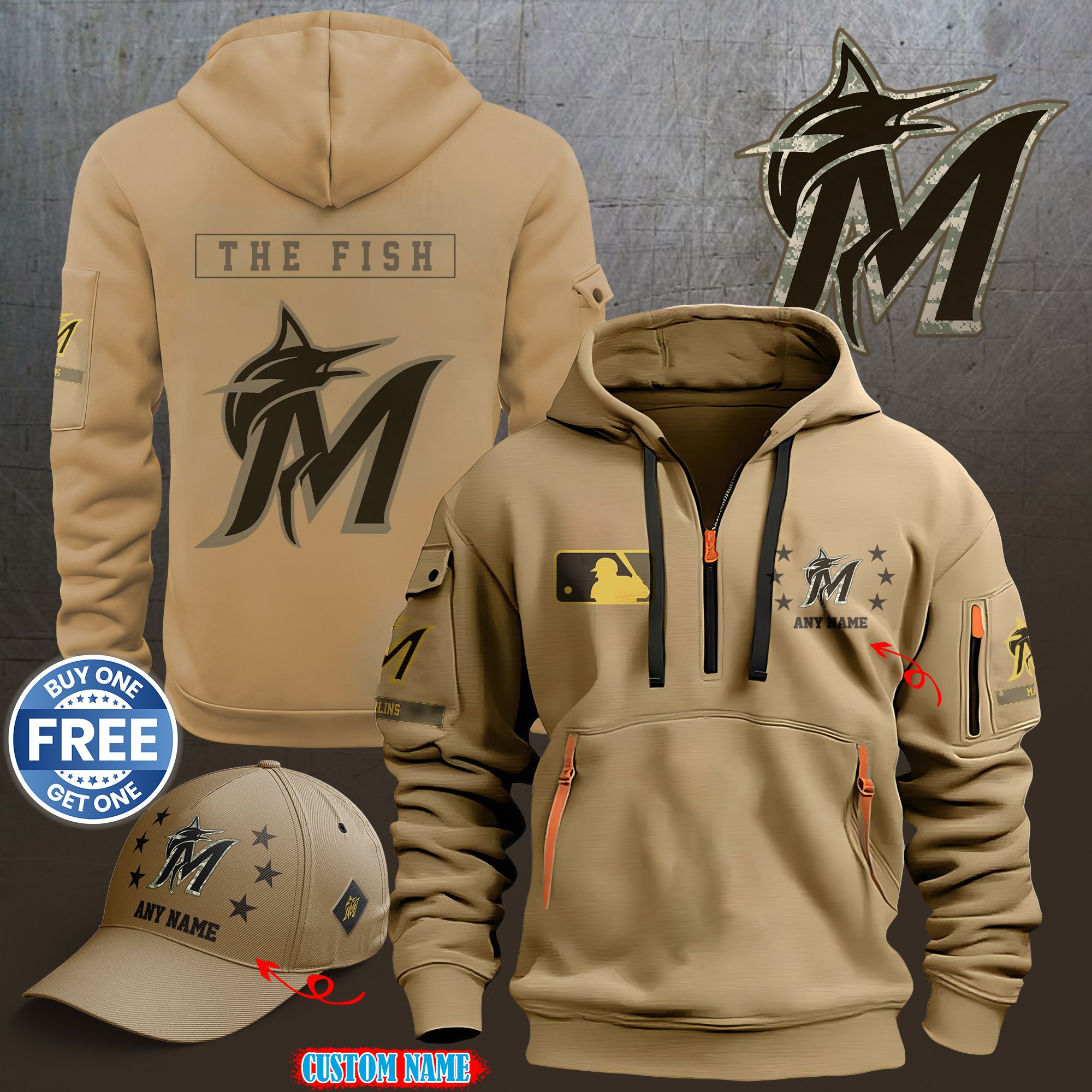 Miami Marlins 2024 Armed Forces Day  hoodie custom 58315