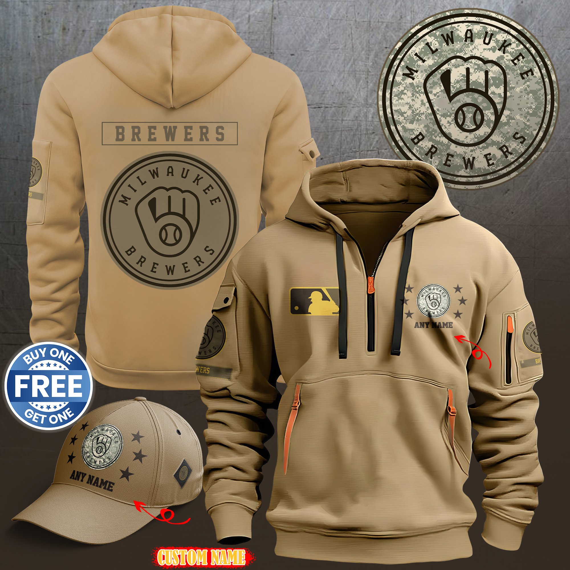Milwaukee Brewers 2024 Armed Forces Day  hoodie custom 58315