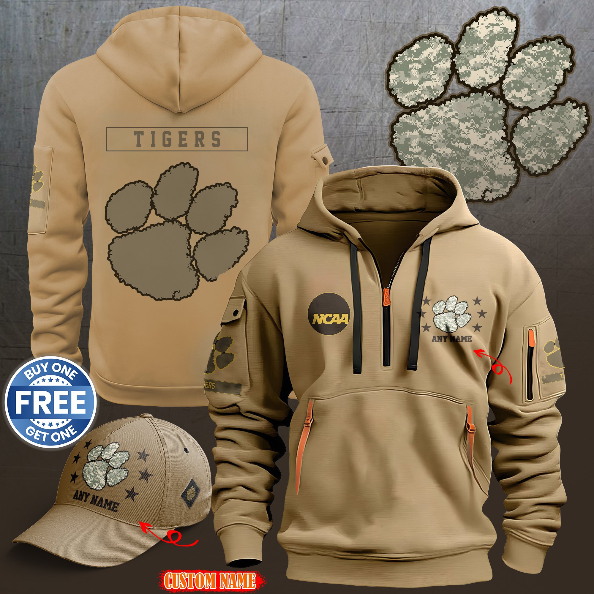 Clemson Tigers 2024 Armed Forces Day  hoodie custom 58315