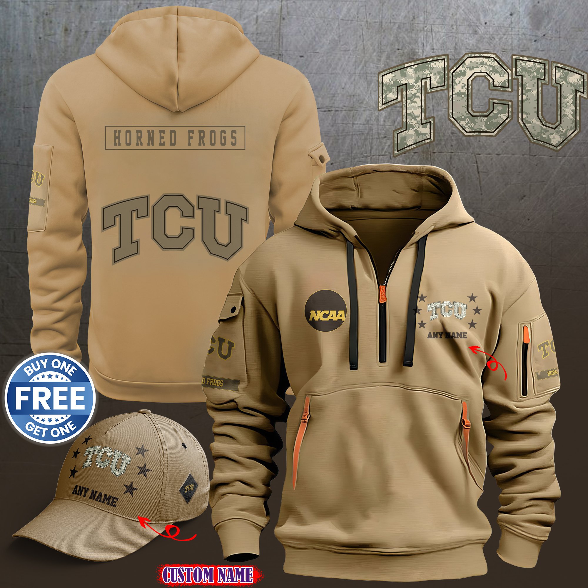 TCU Horned Frogs 2024 Armed Forces Day  hoodie custom 58315