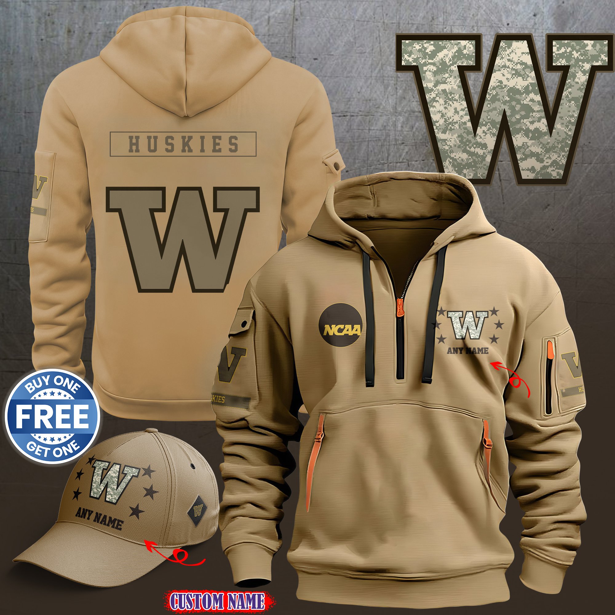 Washington Huskies 2024 Armed Forces Day  hoodie custom 58315