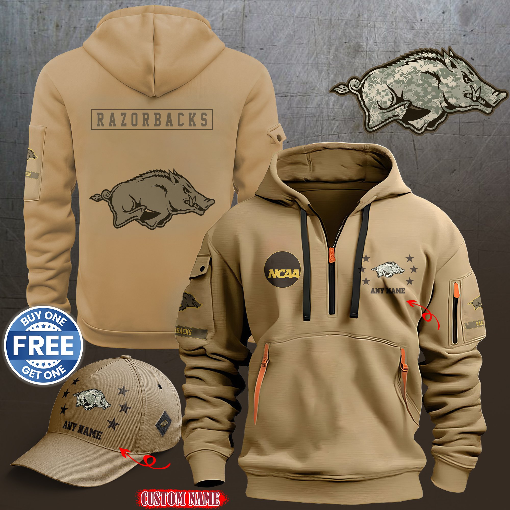 Arkansas Razorbacks 2024 Armed Forces Day  hoodie custom 58315