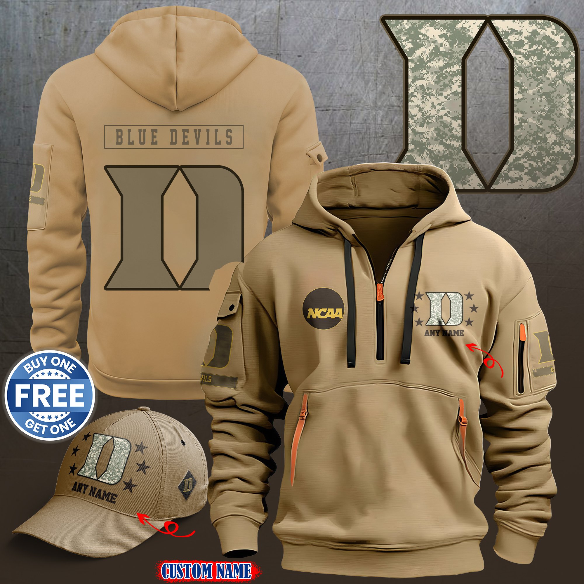 Duke Blue Devils 2024 Armed Forces Day  hoodie custom 58315
