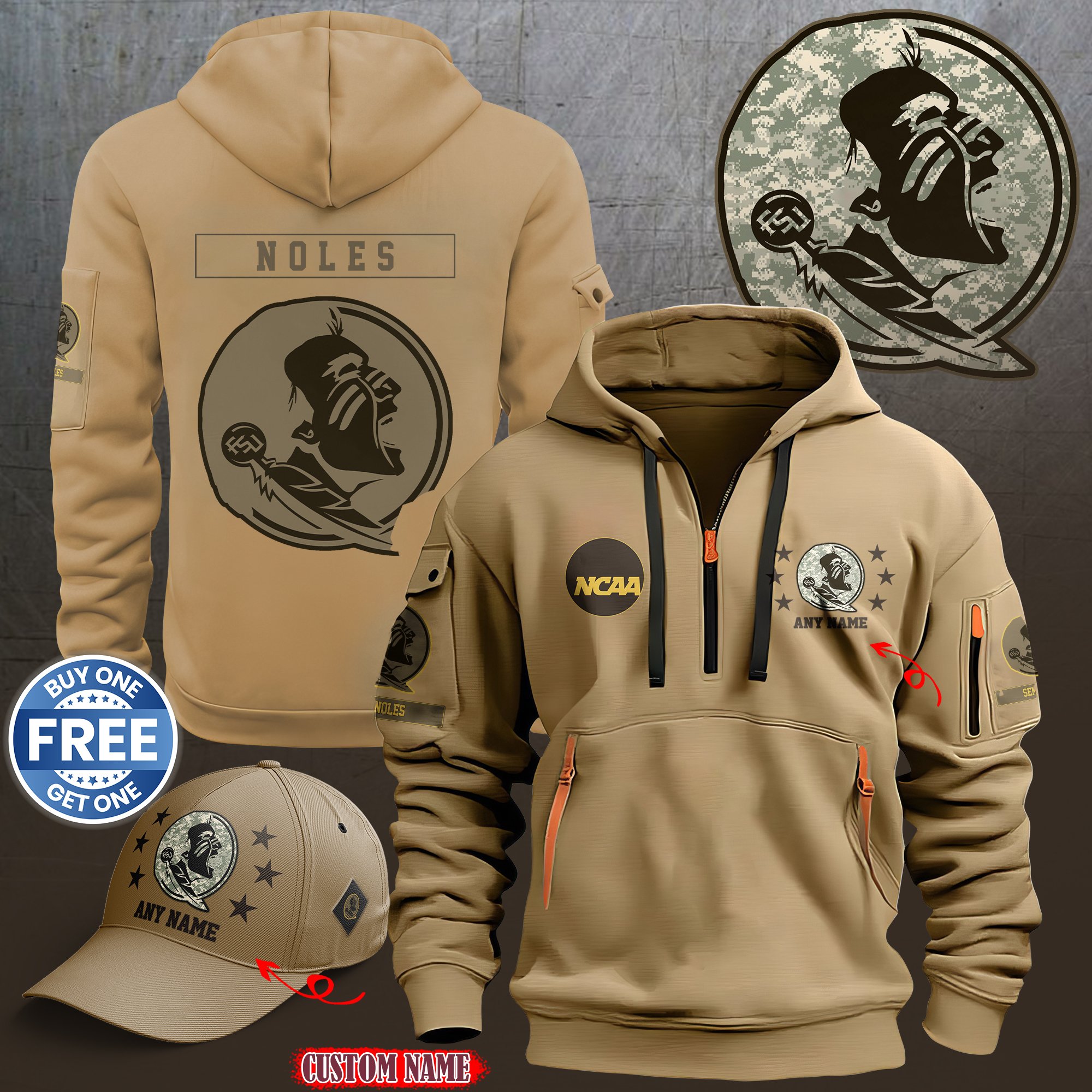 Florida State Seminoles 2024 Armed Forces Day  hoodie custom 58315