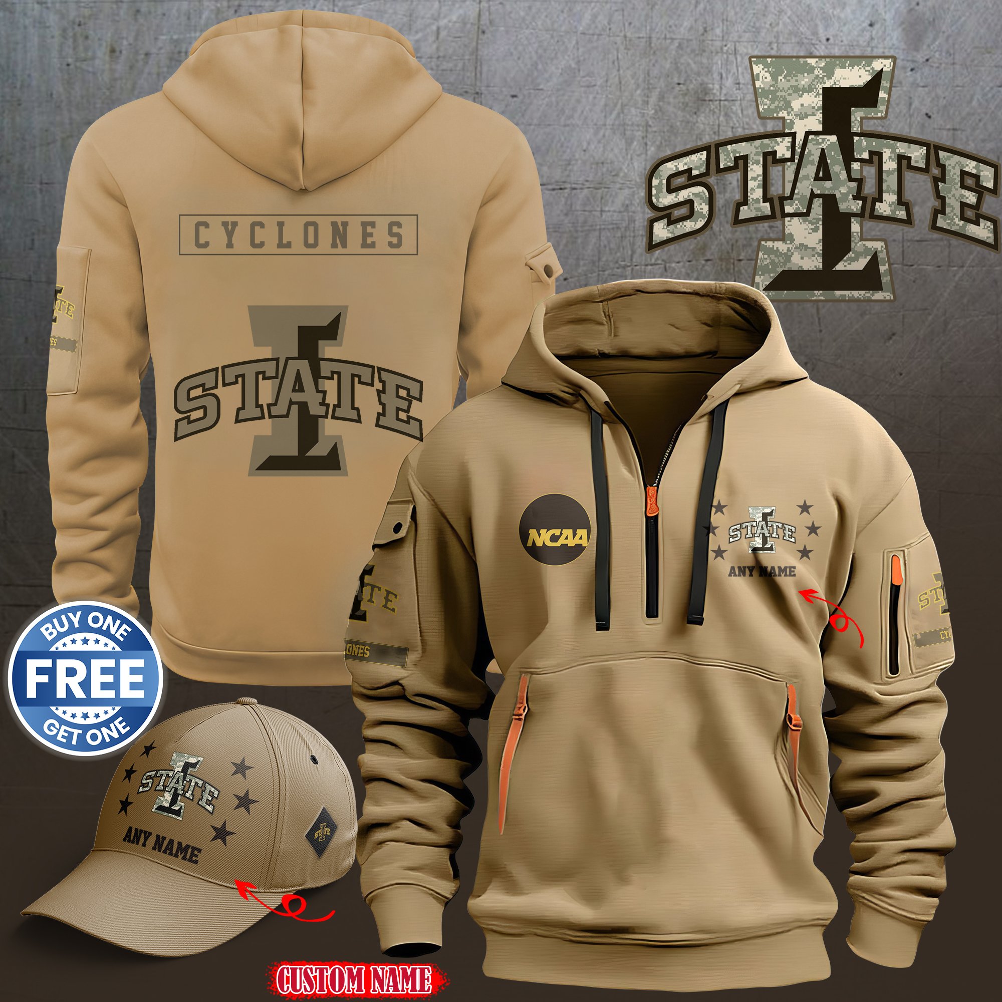 Iowa State Cyclones 2024 Armed Forces Day  hoodie custom 58315