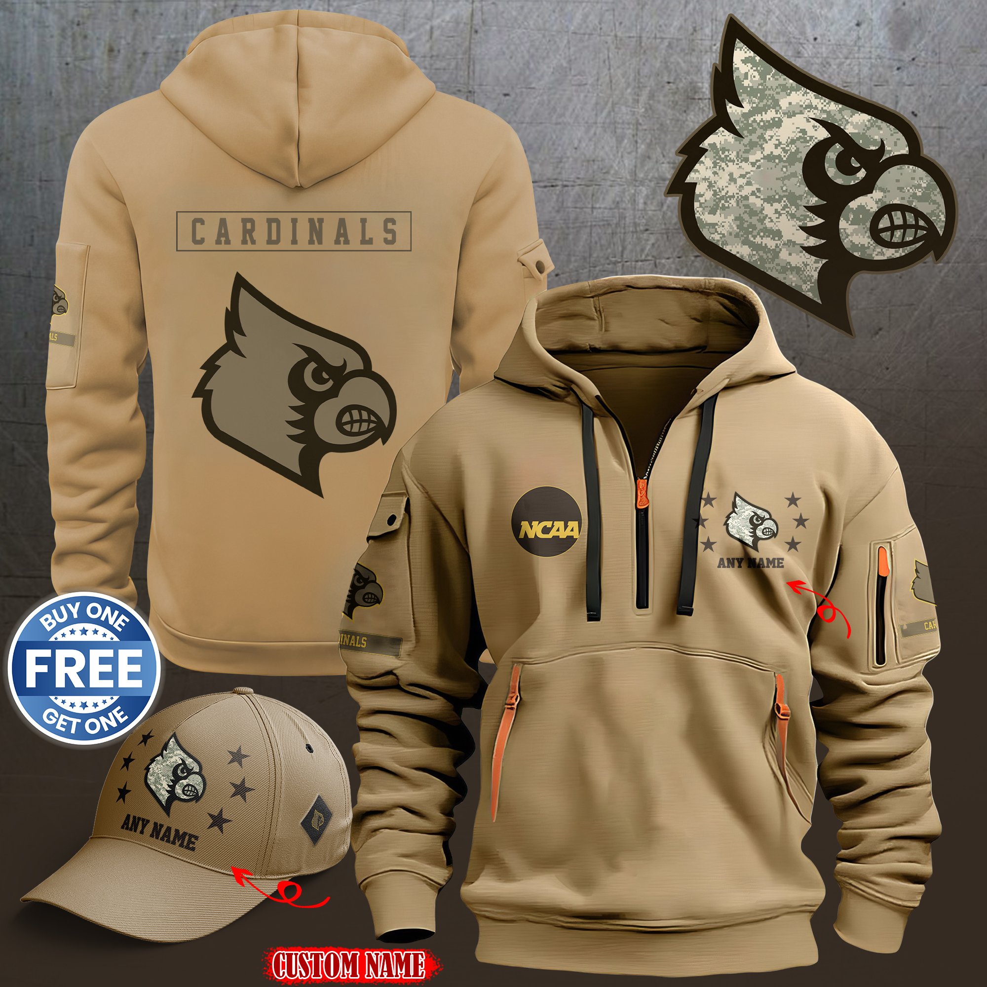 Louisville Cardinals 2024 Armed Forces Day  hoodie custom 58315