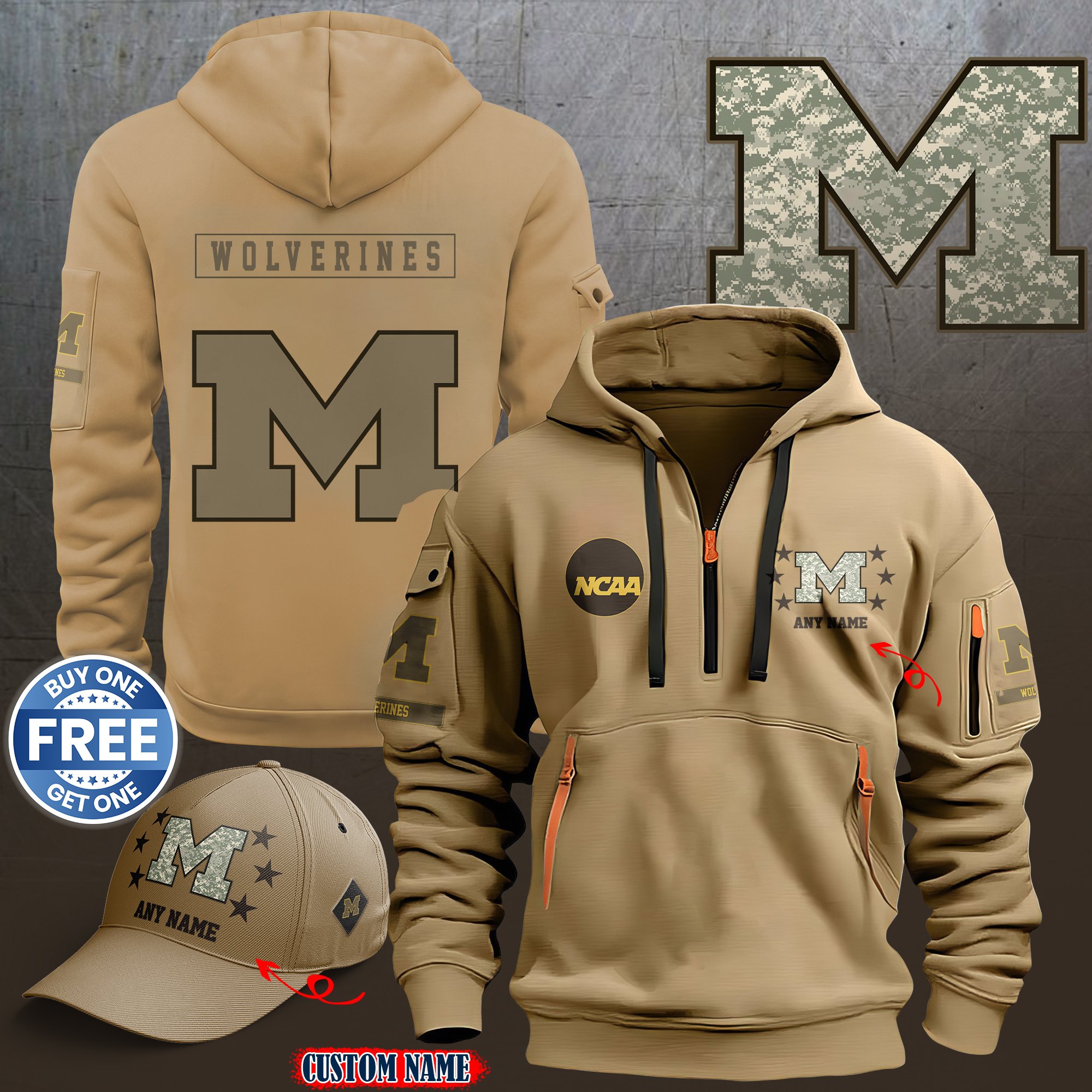 Michigan Wolverines 2024 Armed Forces Day  hoodie custom 58315