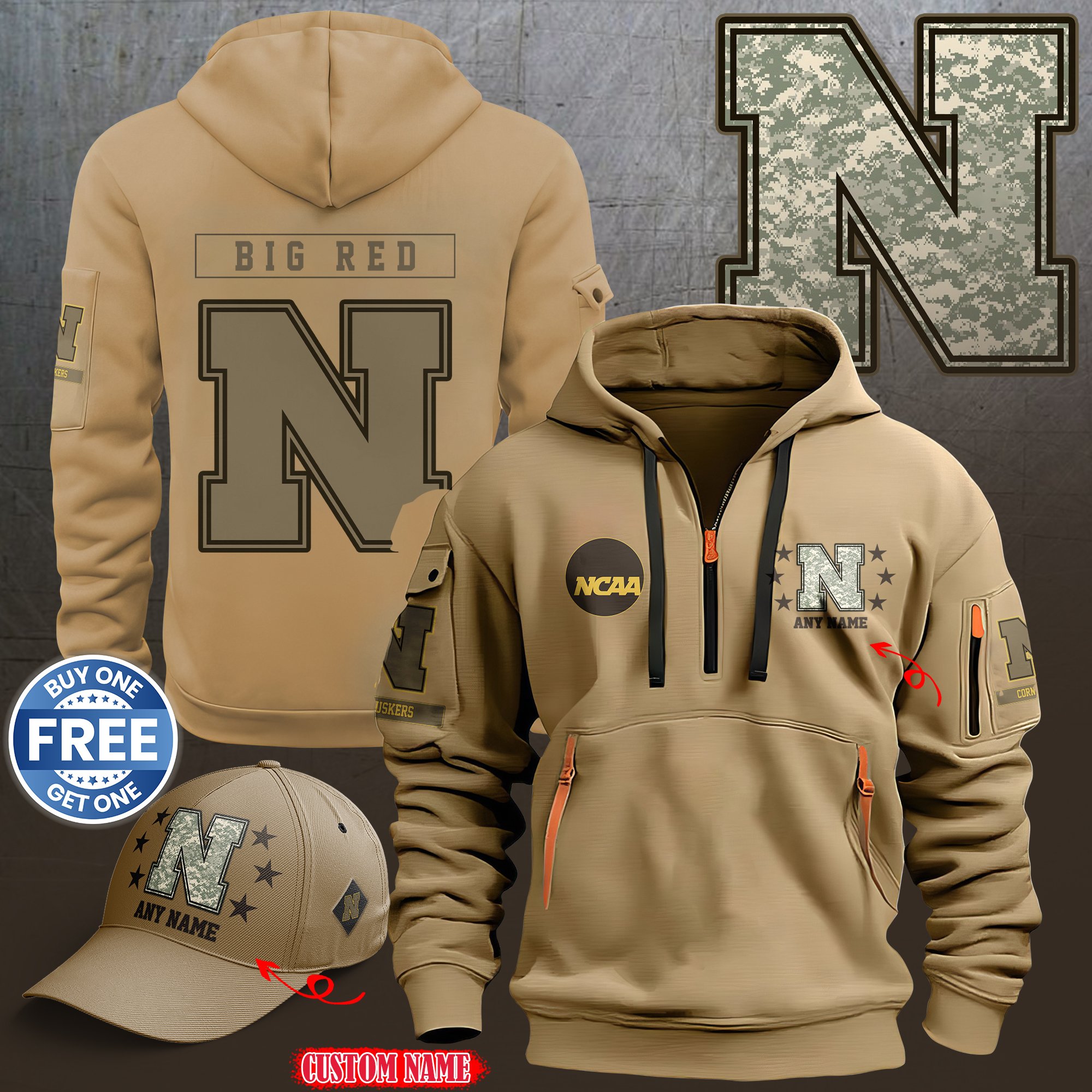 Nebraska Cornhuskers 2024 Armed Forces Day  hoodie custom 58315