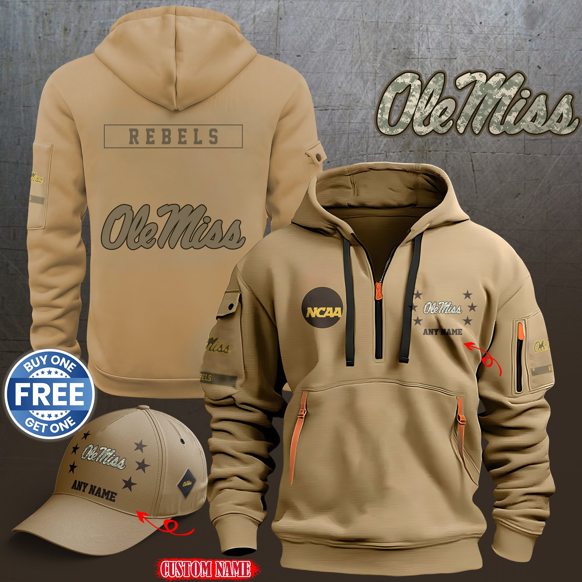 Ole Miss Rebels 2024 Armed Forces Day  hoodie custom 58315