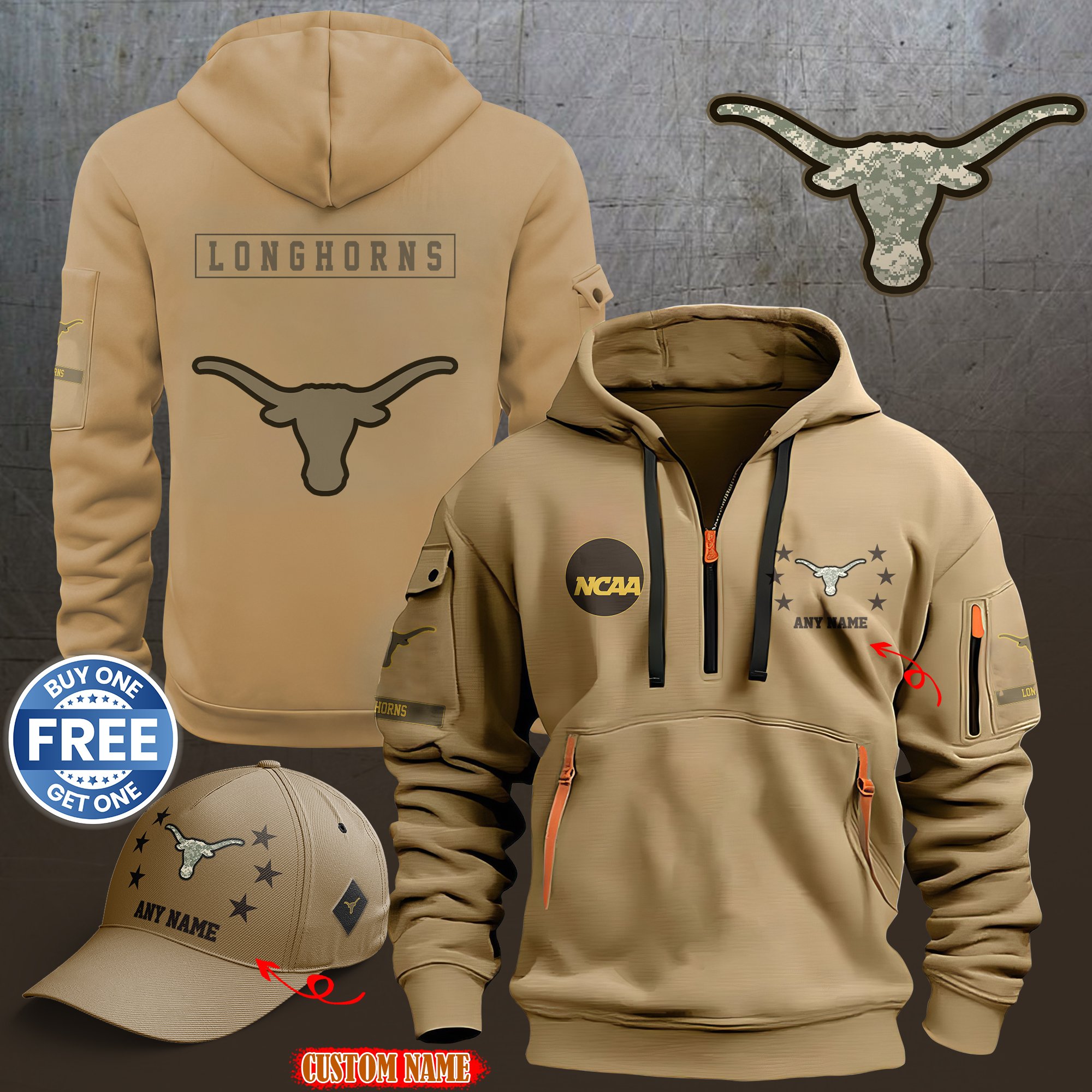 Texas Longhorns 2024 Armed Forces Day  hoodie custom 58315