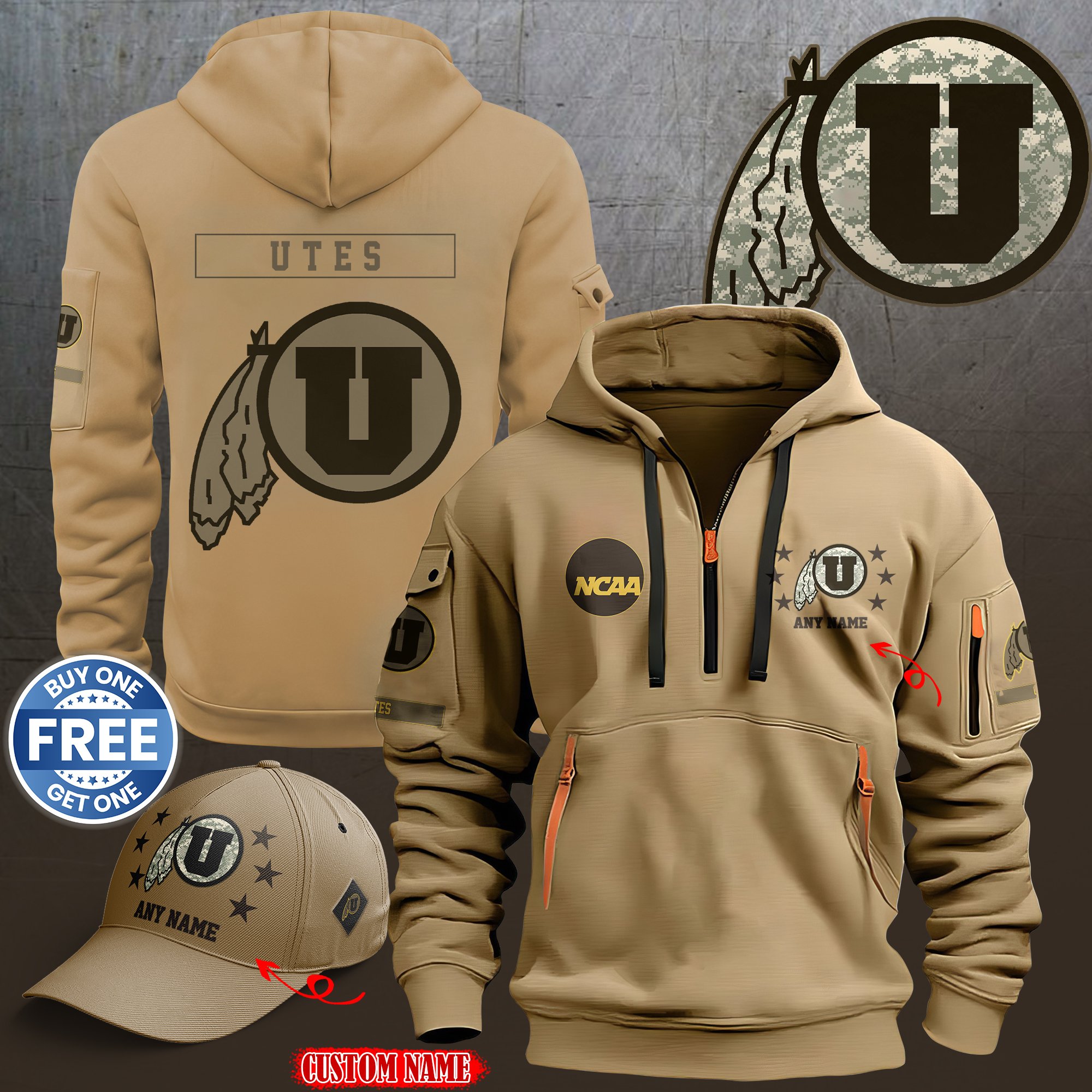 Utah Utes 2024 Armed Forces Day  hoodie custom 58315