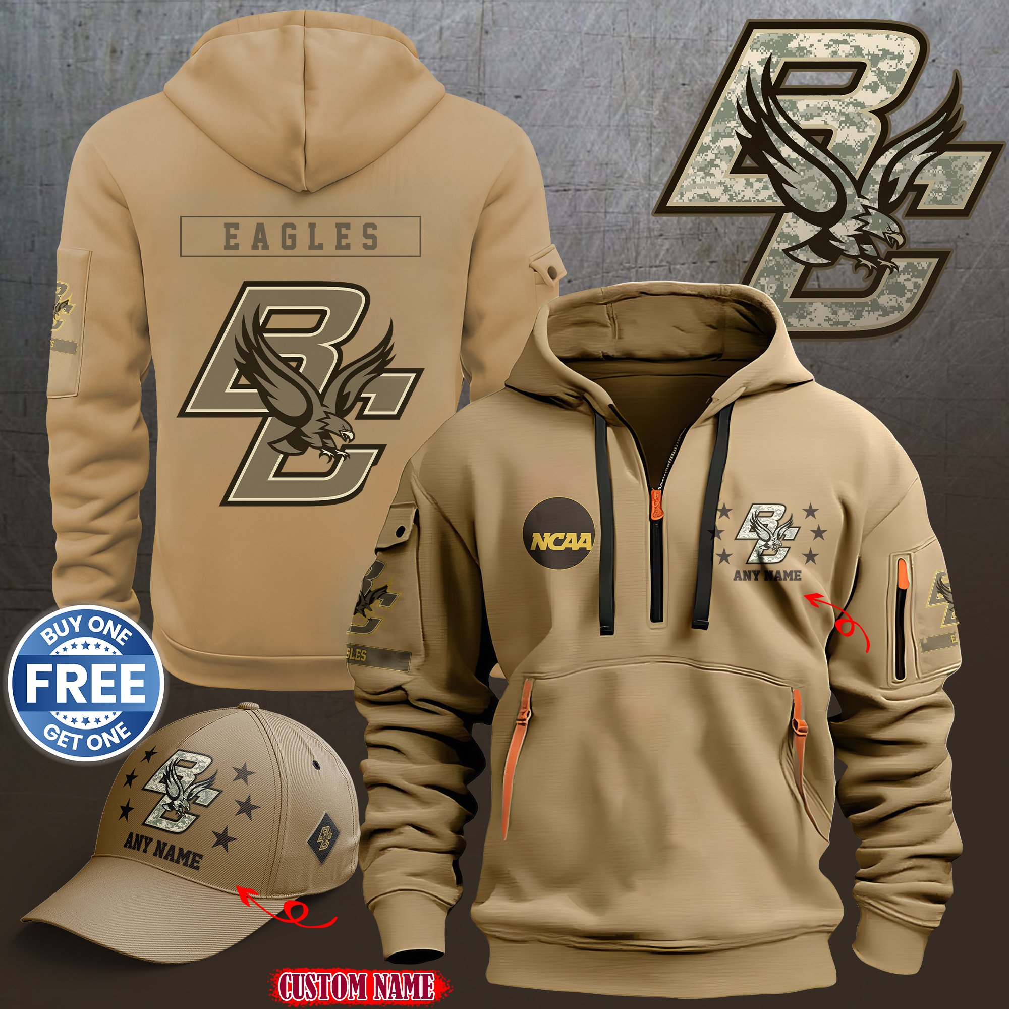 Boston College Eagles 2024 Armed Forces Day  hoodie custom 58315