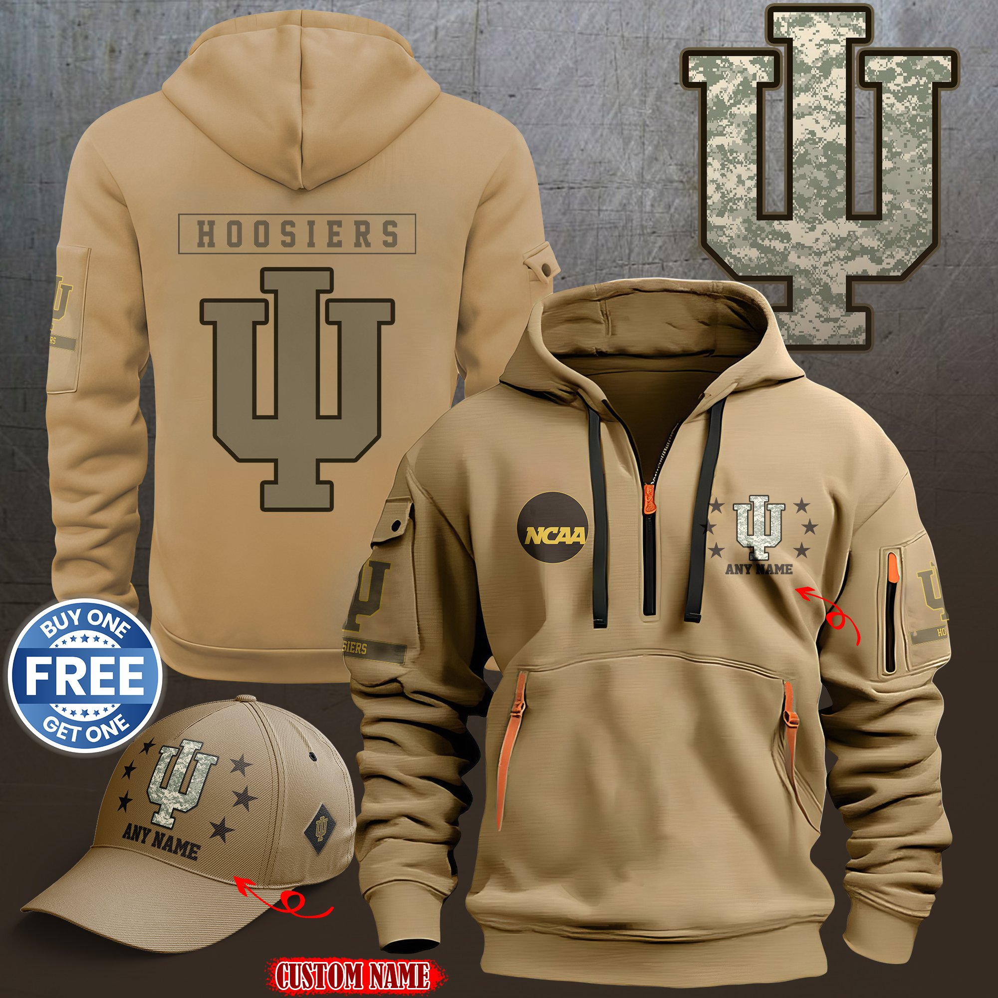 Indiana Hoosiers 2024 Armed Forces Day  hoodie custom 58315