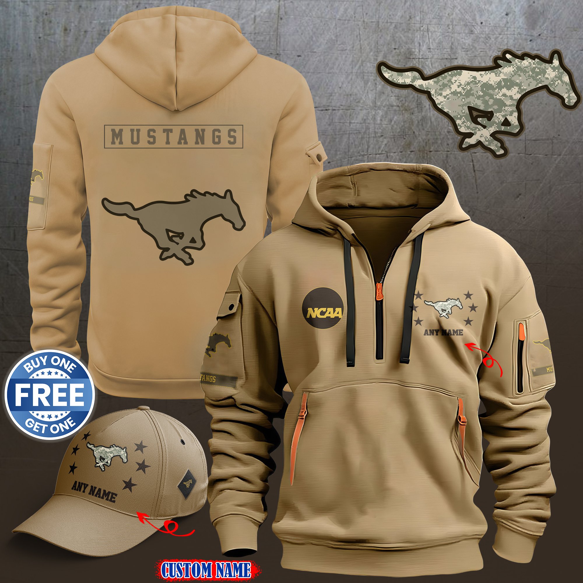 SMU Mustangs 2024 Armed Forces Day  hoodie custom 58315