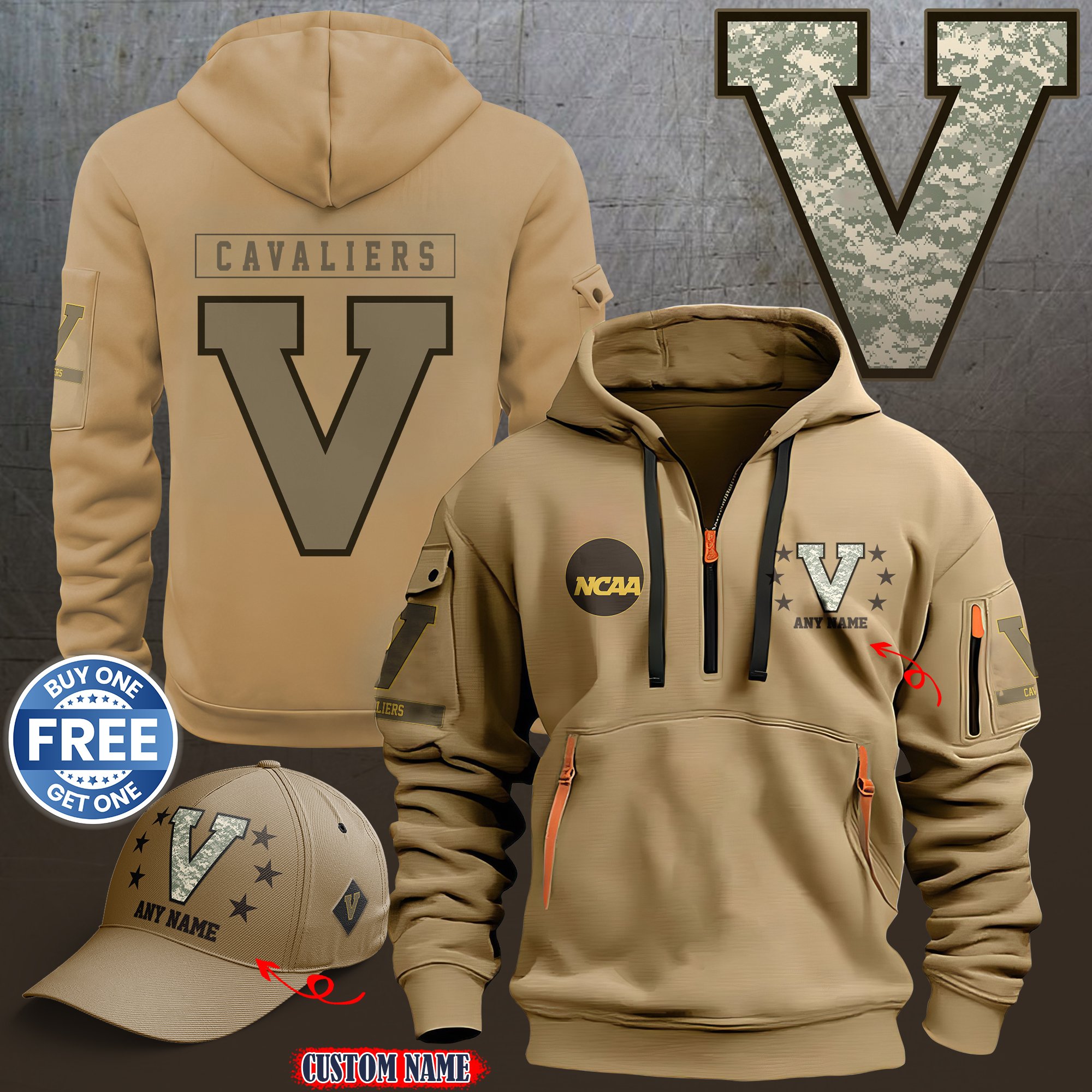 Virginia Cavaliers 2024 Armed Forces Day  hoodie custom 58315