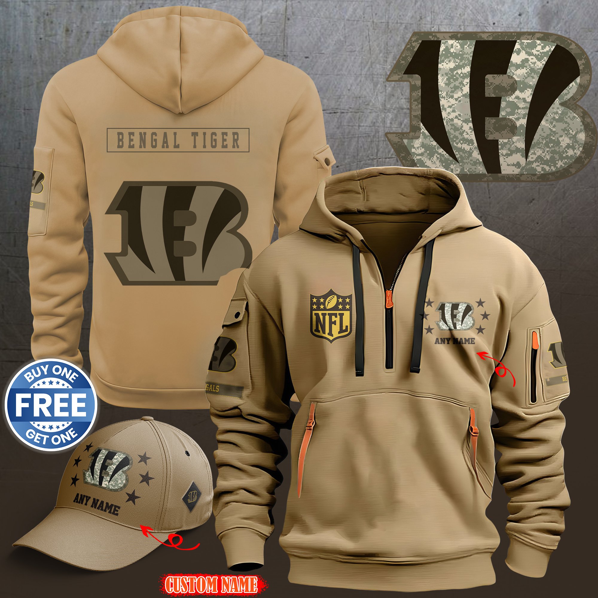 Cincinnati Bengals 2024 Armed Forces Day  hoodie custom 58315
