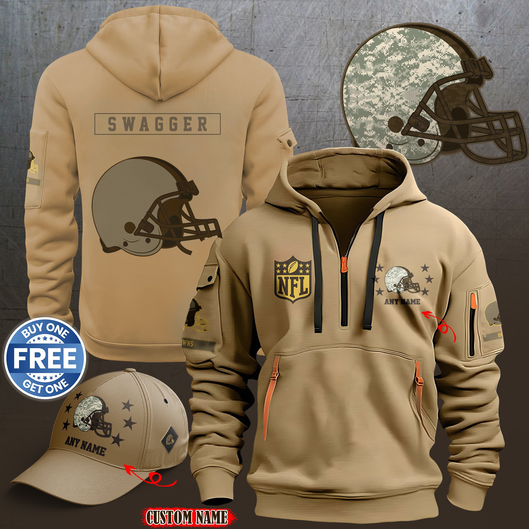 Cleveland Browns 2024 Armed Forces Day  hoodie custom 58315