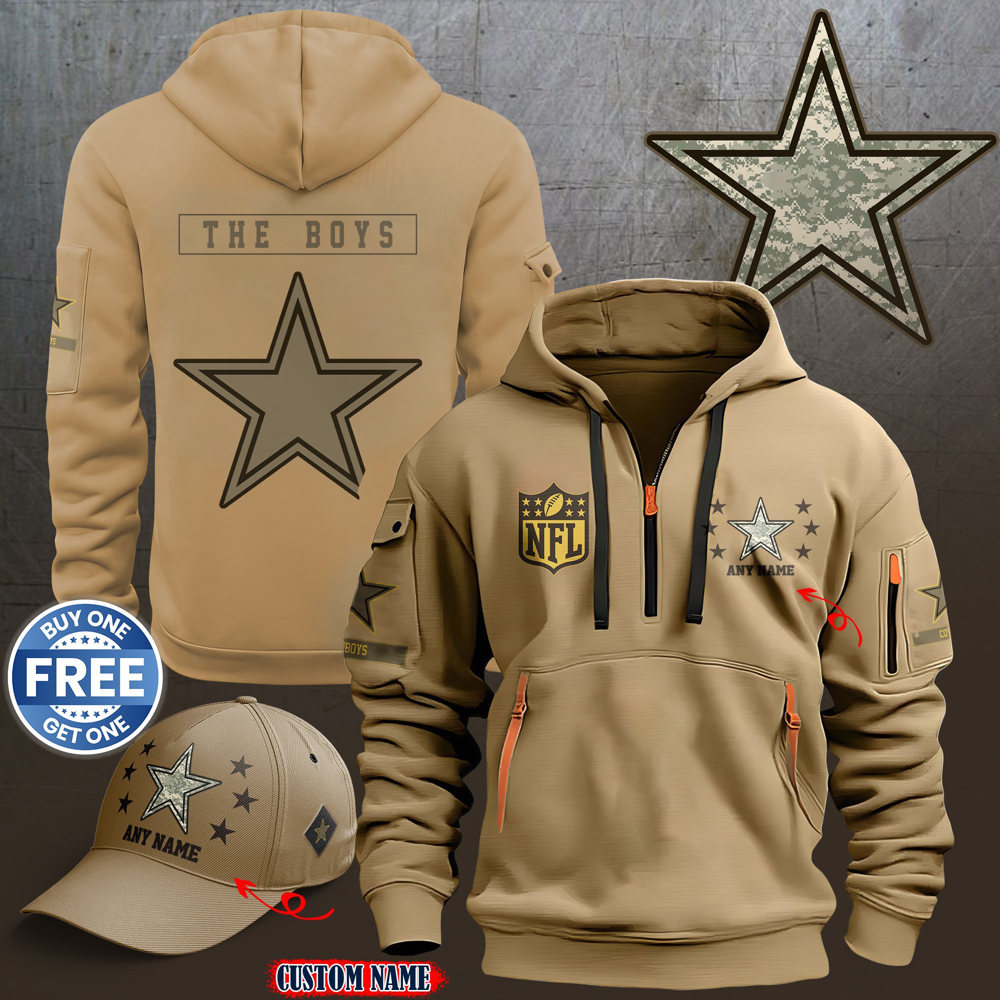 Dallas Cowboys 2024 Armed Forces Day  hoodie custom 58315