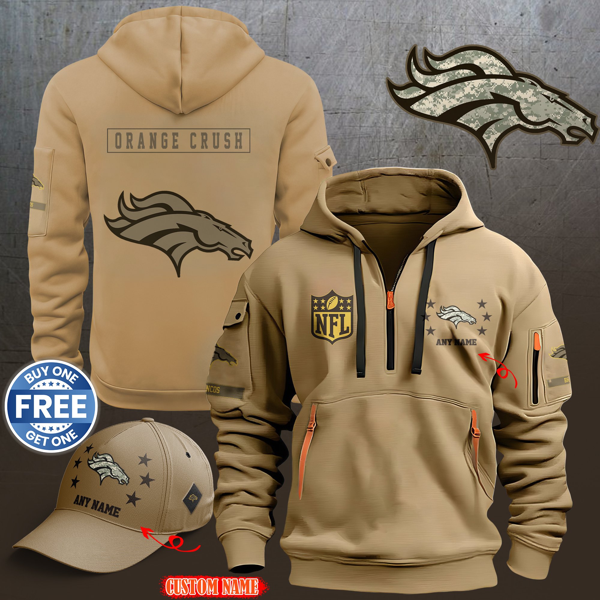 Denver Broncos 2024 Armed Forces Day  hoodie custom 58315