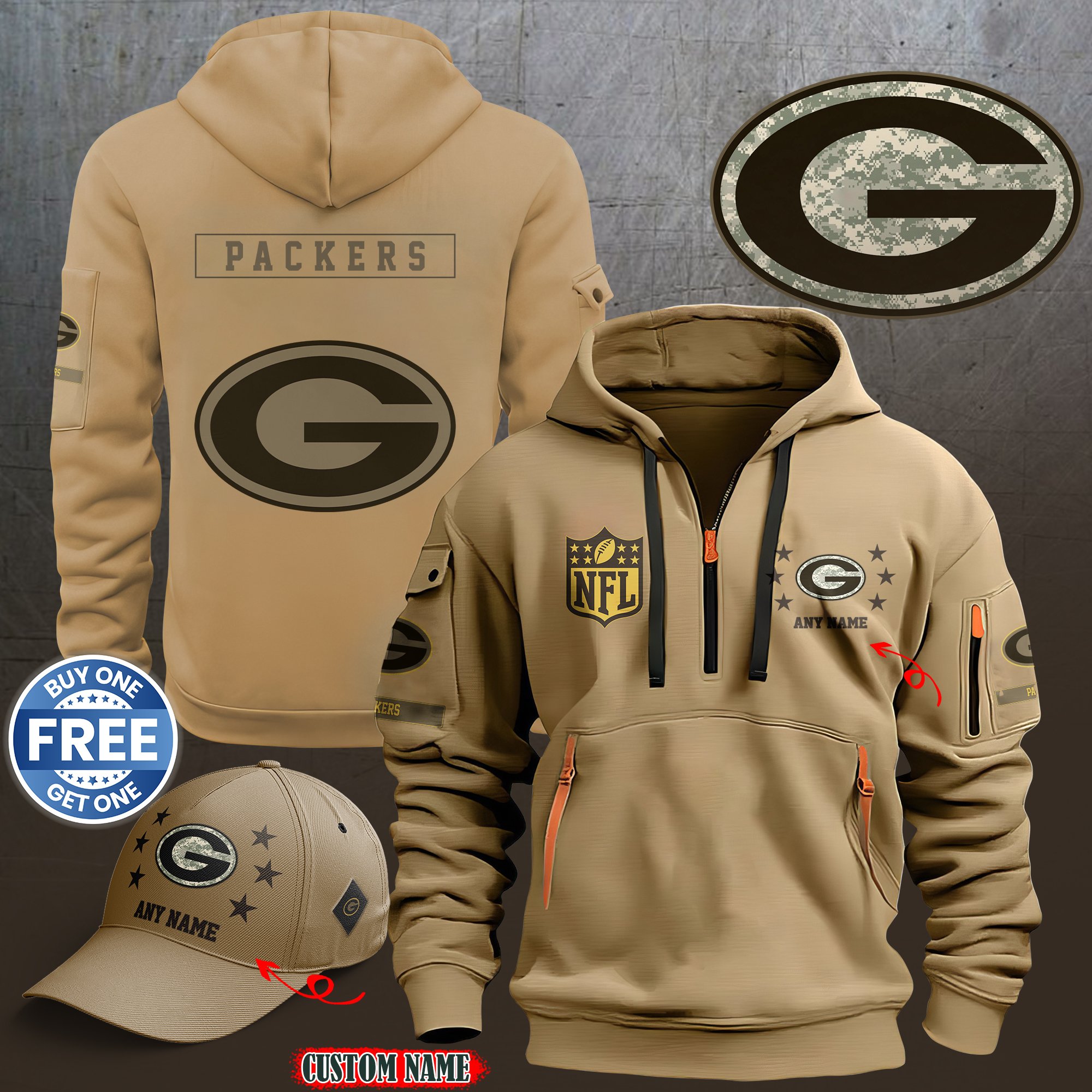Green Bay Packers 2024 Armed Forces Day  hoodie custom 58315