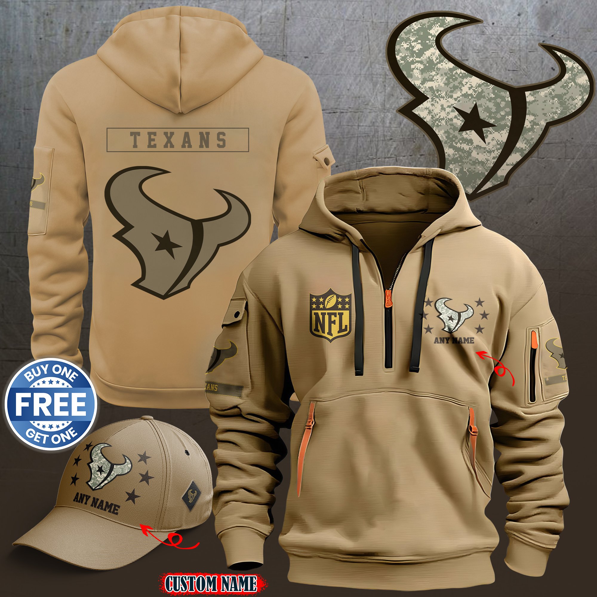 Houston Texans 2024 Armed Forces Day  hoodie custom 58315