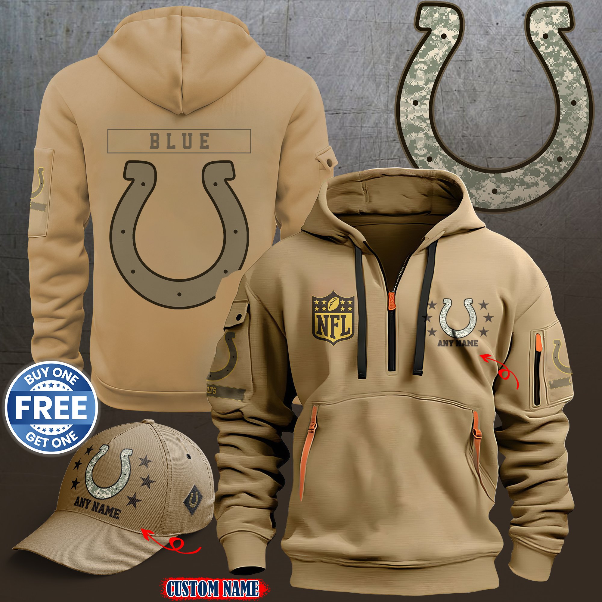 Indianapolis Colts 2024 Armed Forces Day  hoodie custom 58315