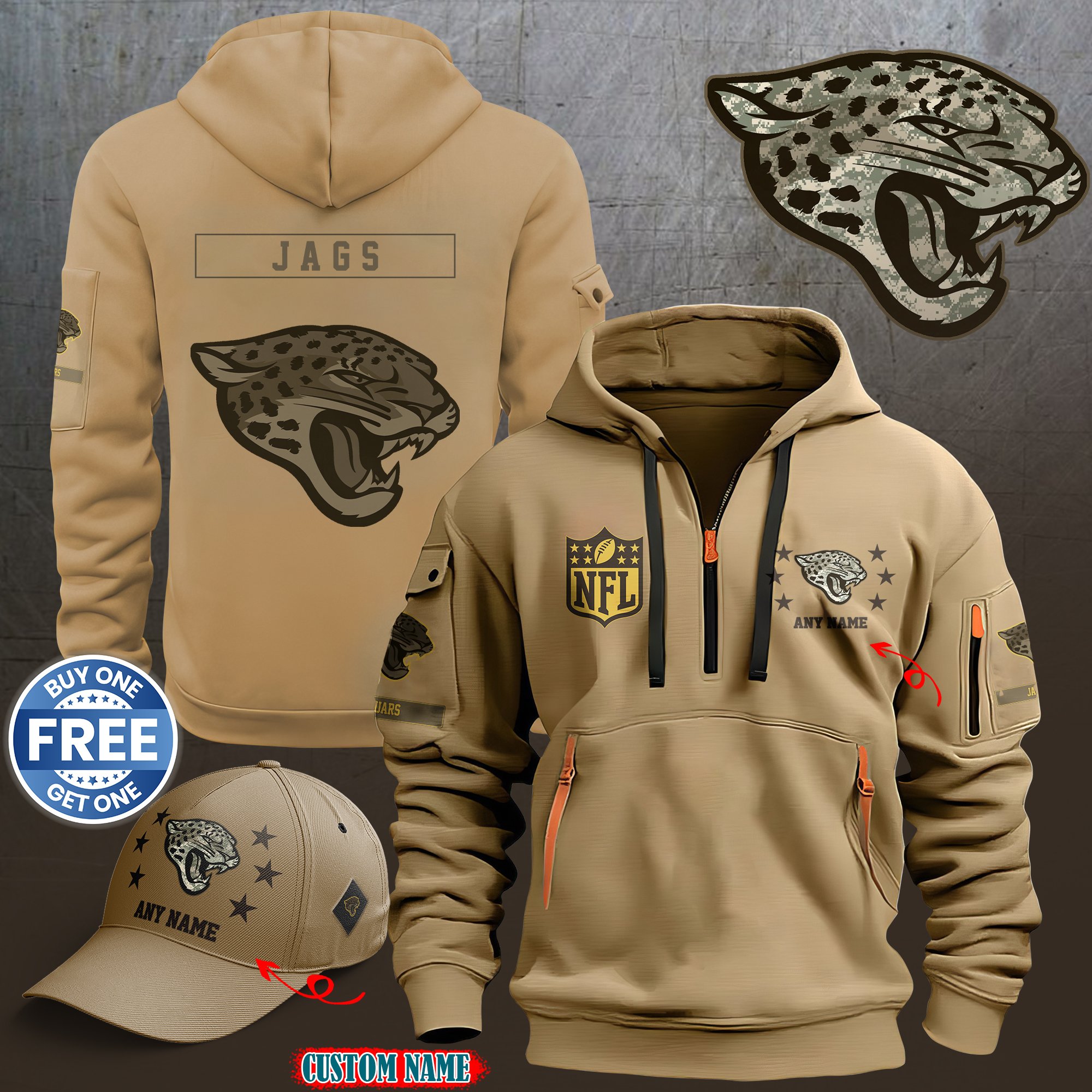 Jacksonville Jaguars 2024 Armed Forces Day  hoodie custom 58315