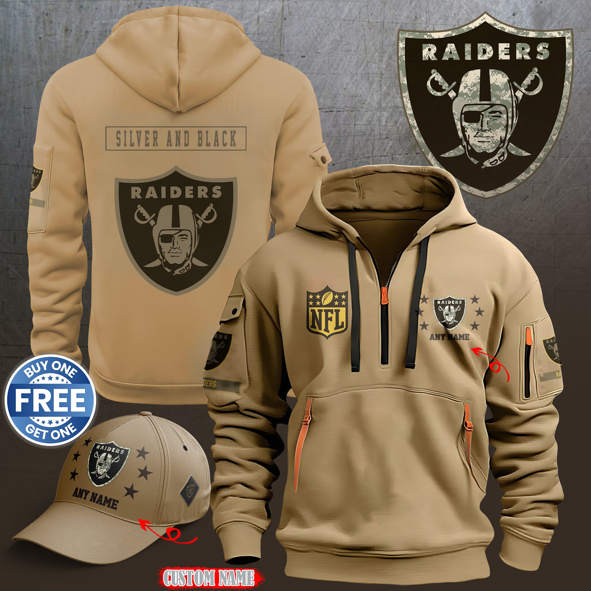 Las Vegas Raiders 2024 Armed Forces Day  hoodie custom 58315