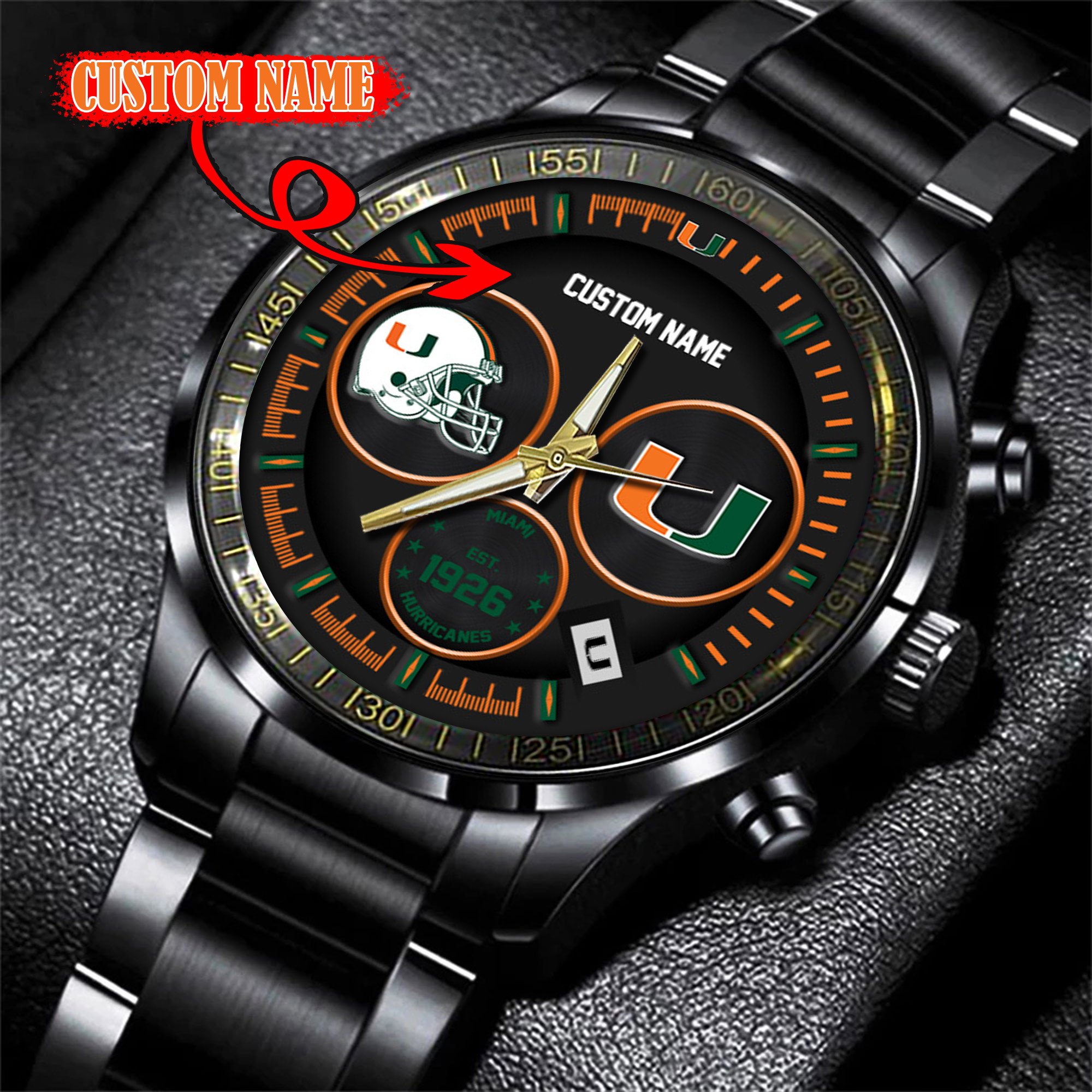 Miami Hurricanes Watch custom 58437