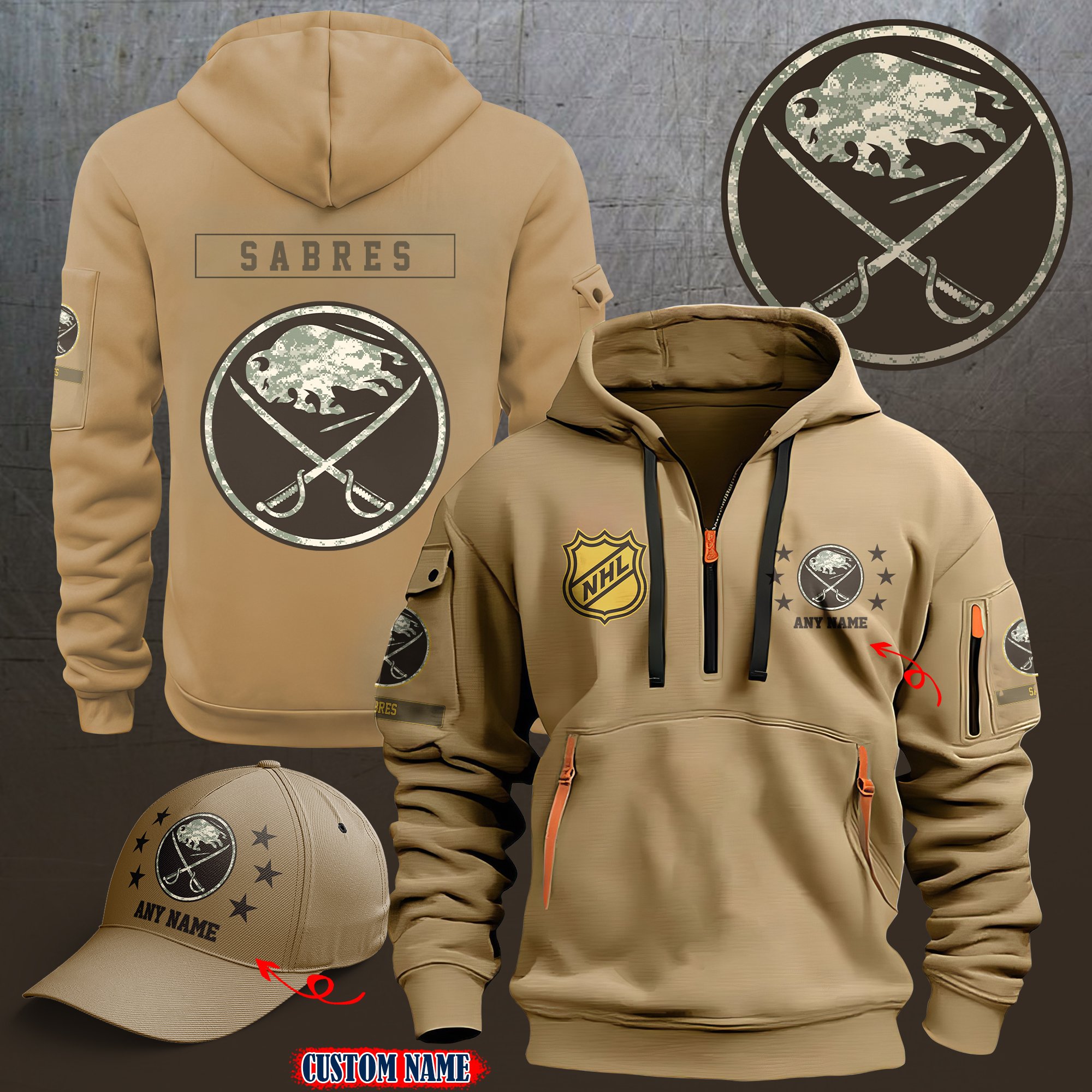 Buffalo Sabres Combo (Hoodie+ CAP) Custom 58697
