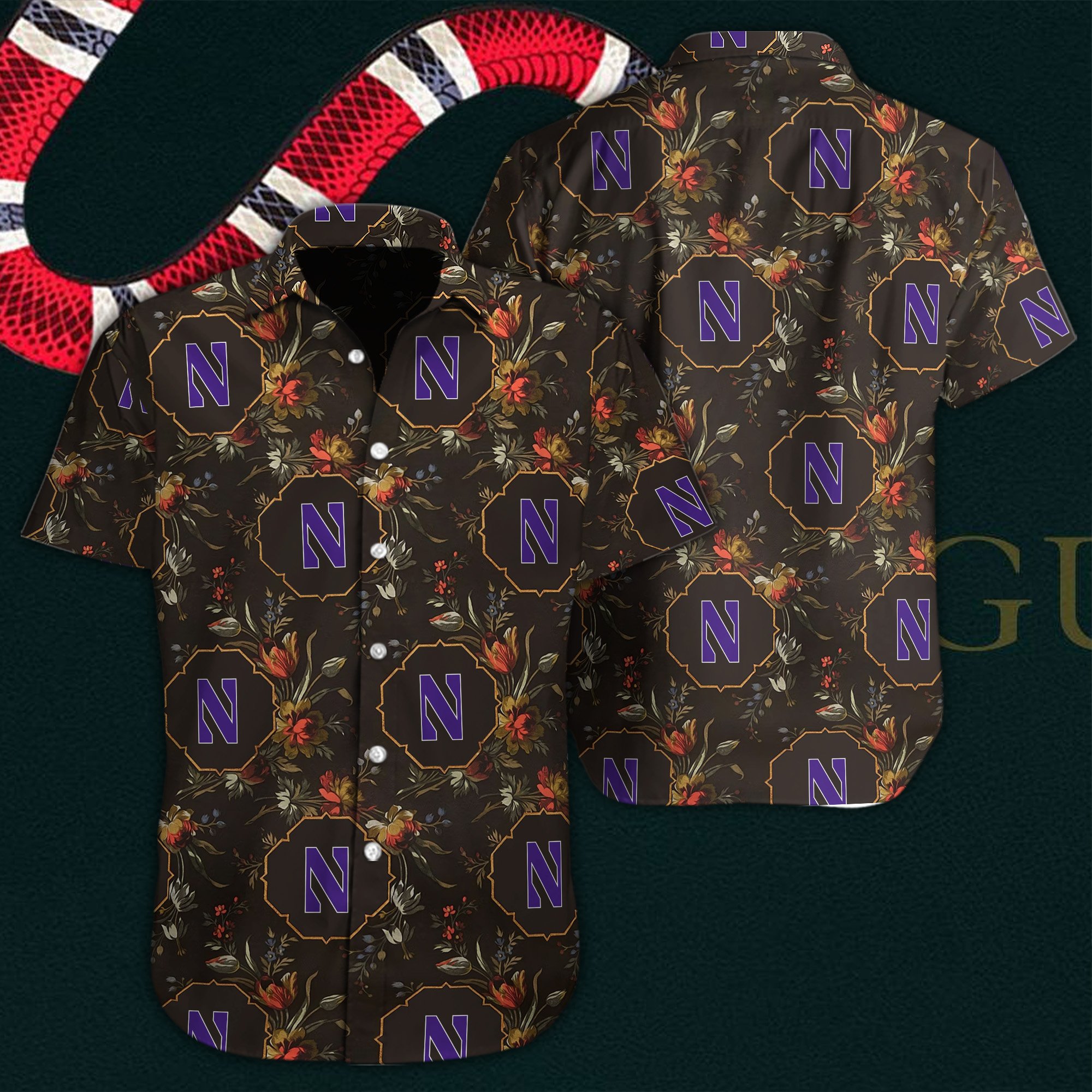 Northwestern Wildcats Hawaiian Shirt 58810