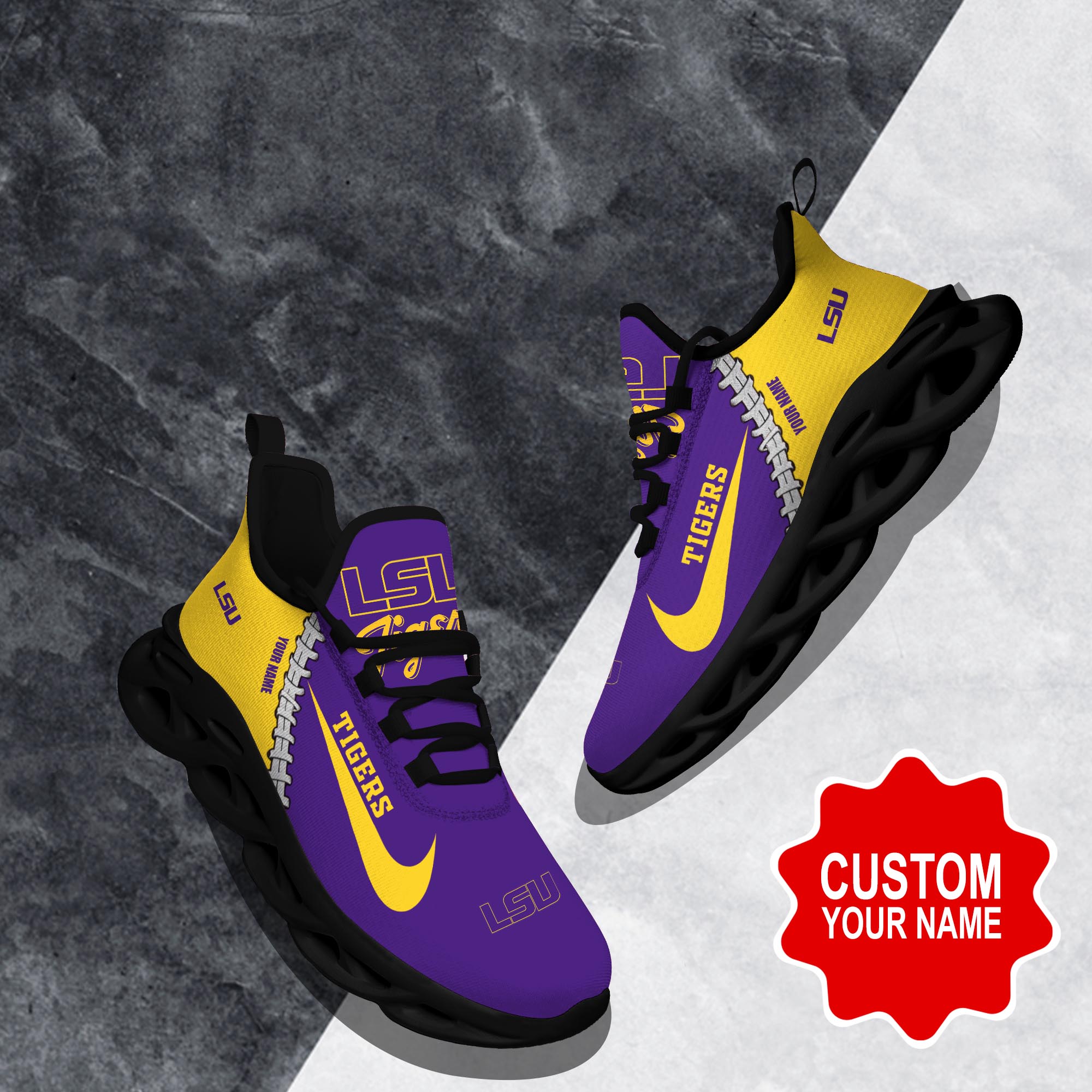 LSU TIGERS Clunky shoes Custom 58828