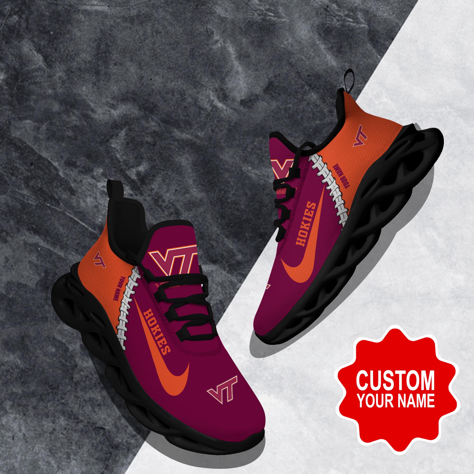 Virginia Tech Hokies Clunky shoes Custom 58828