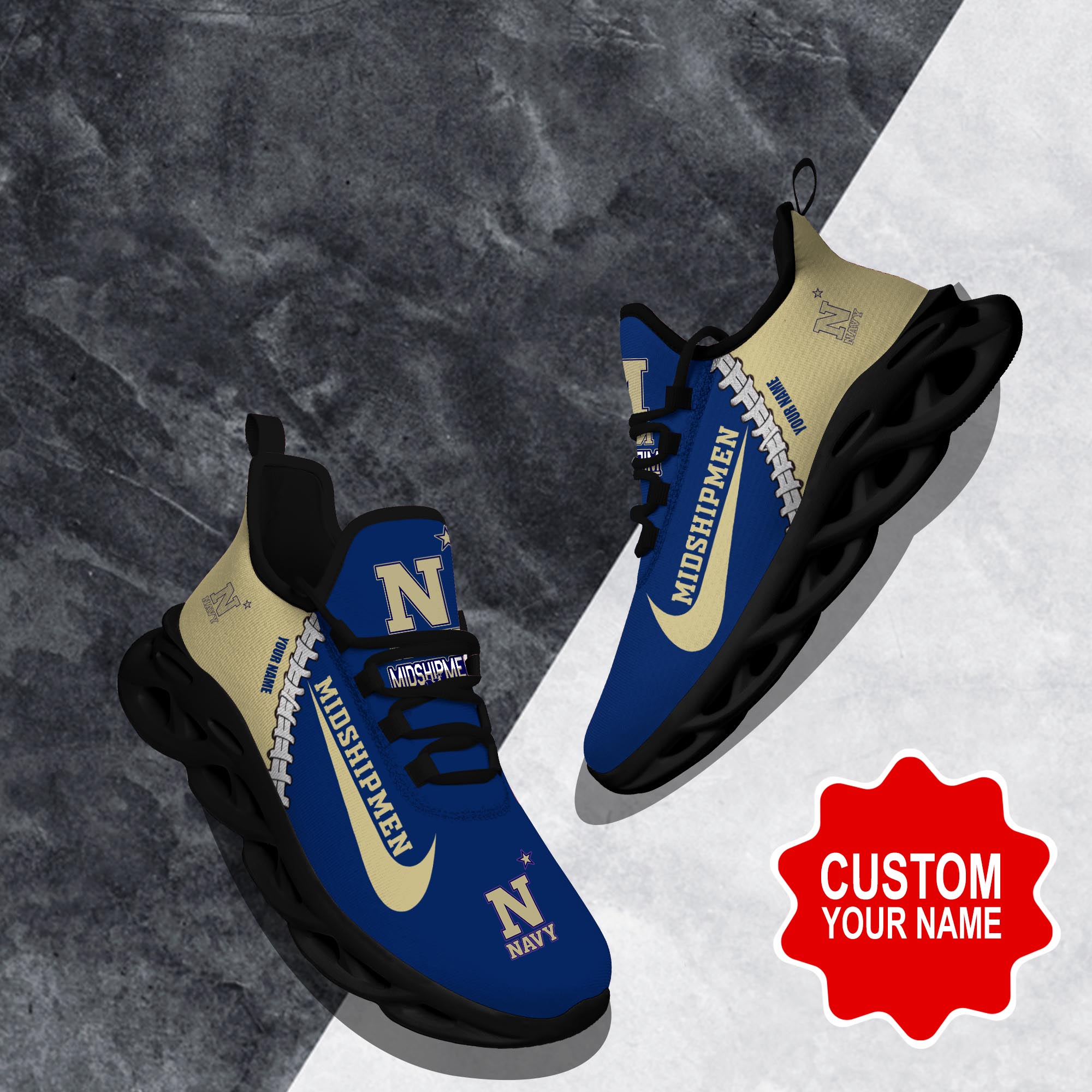 Navy Midshipmen Clunky shoes Custom 58828