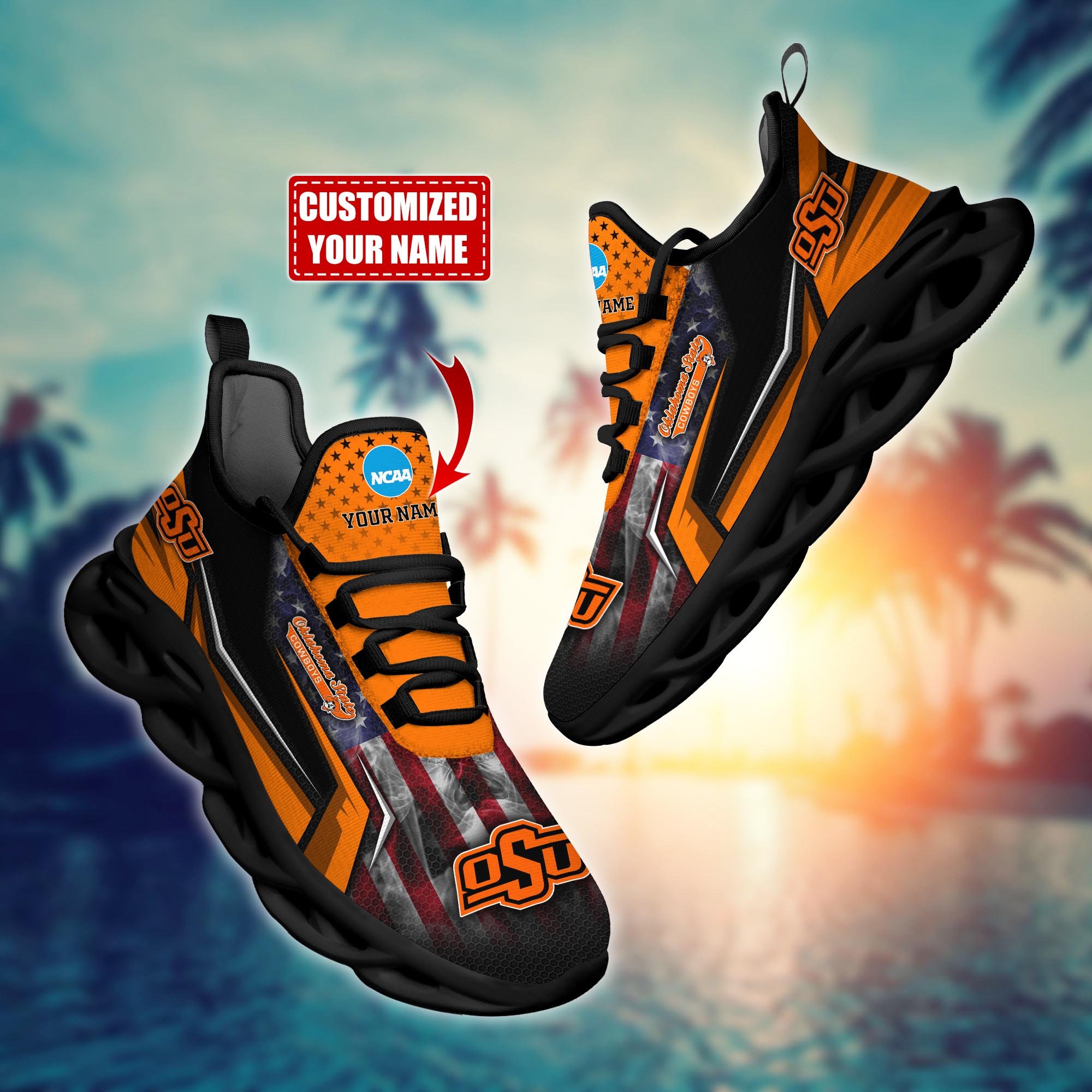 Oklahoma State Cowboys Custom Sports Clunky Sneakers For Sports Fans, Gift For Football Lovers H54144