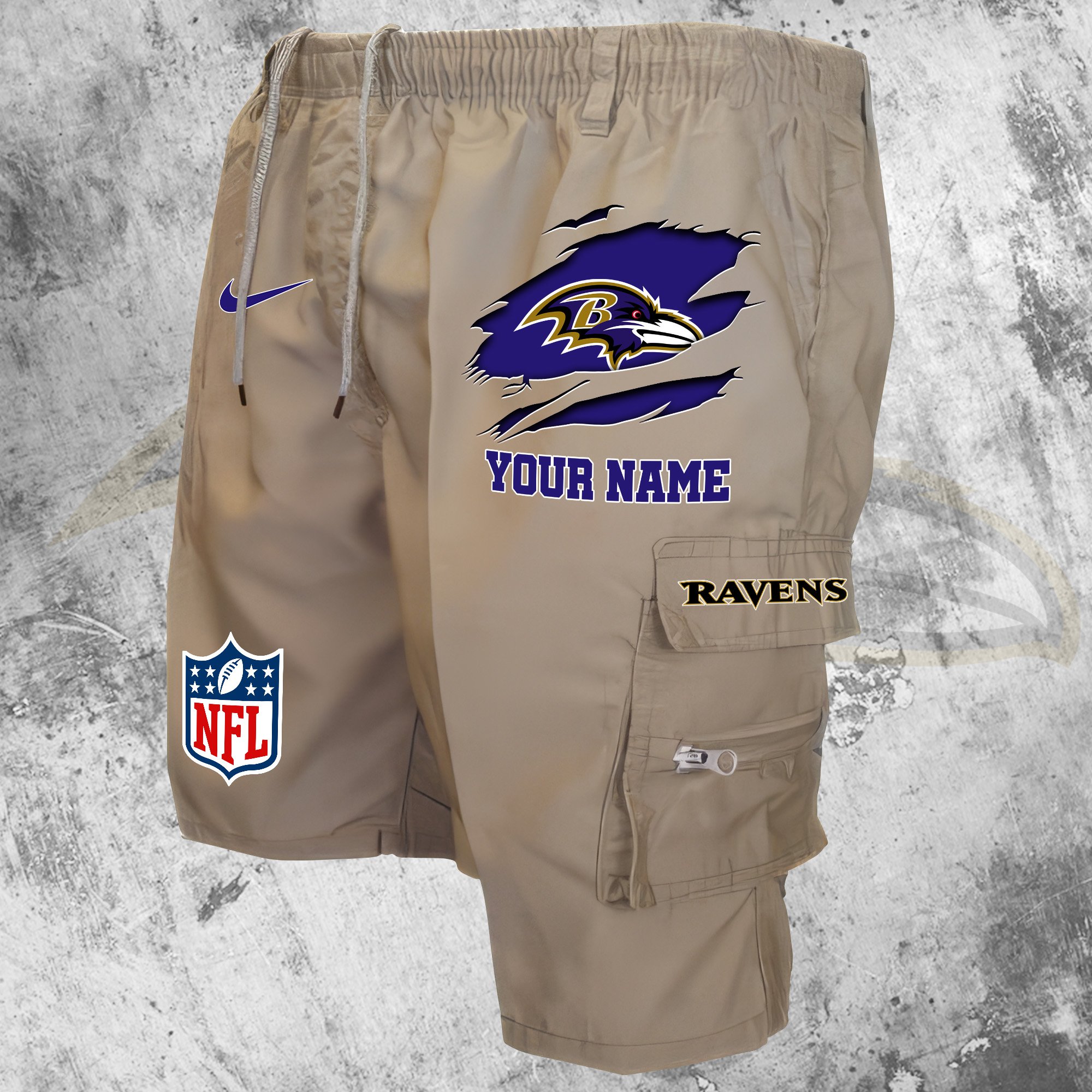 Baltimore Ravens Man Shorts Custom Your Name, Sport Man Shorts, Gifts For Football Lovers EHIVM-59293