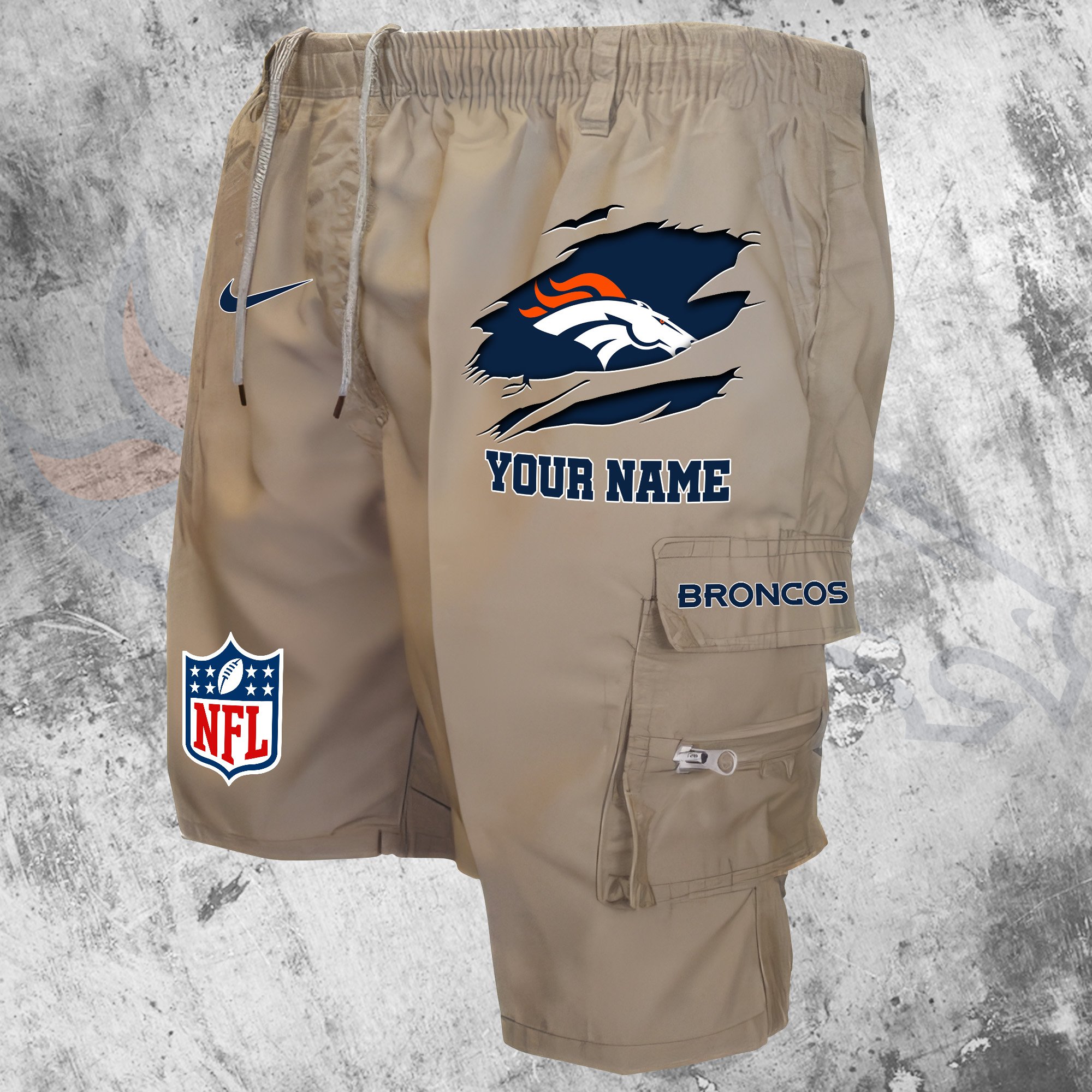 Denver Broncos Man Shorts Custom Your Name, Sport Man Shorts, Gifts For Football Lovers EHIVM-59293