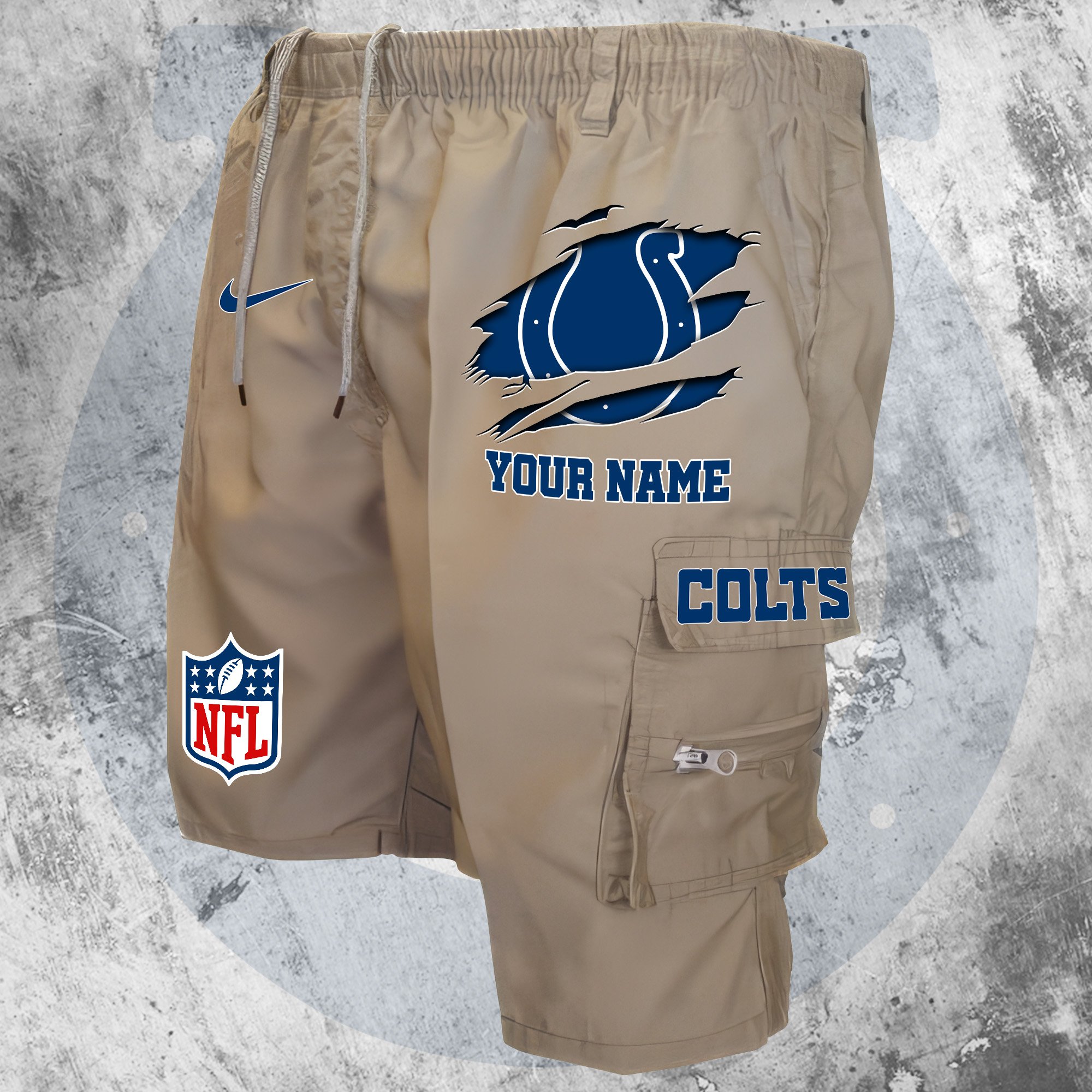 Indianapolis Colts Man Shorts Custom Your Name, Sport Man Shorts, Gifts For Football Lovers EHIVM-59293