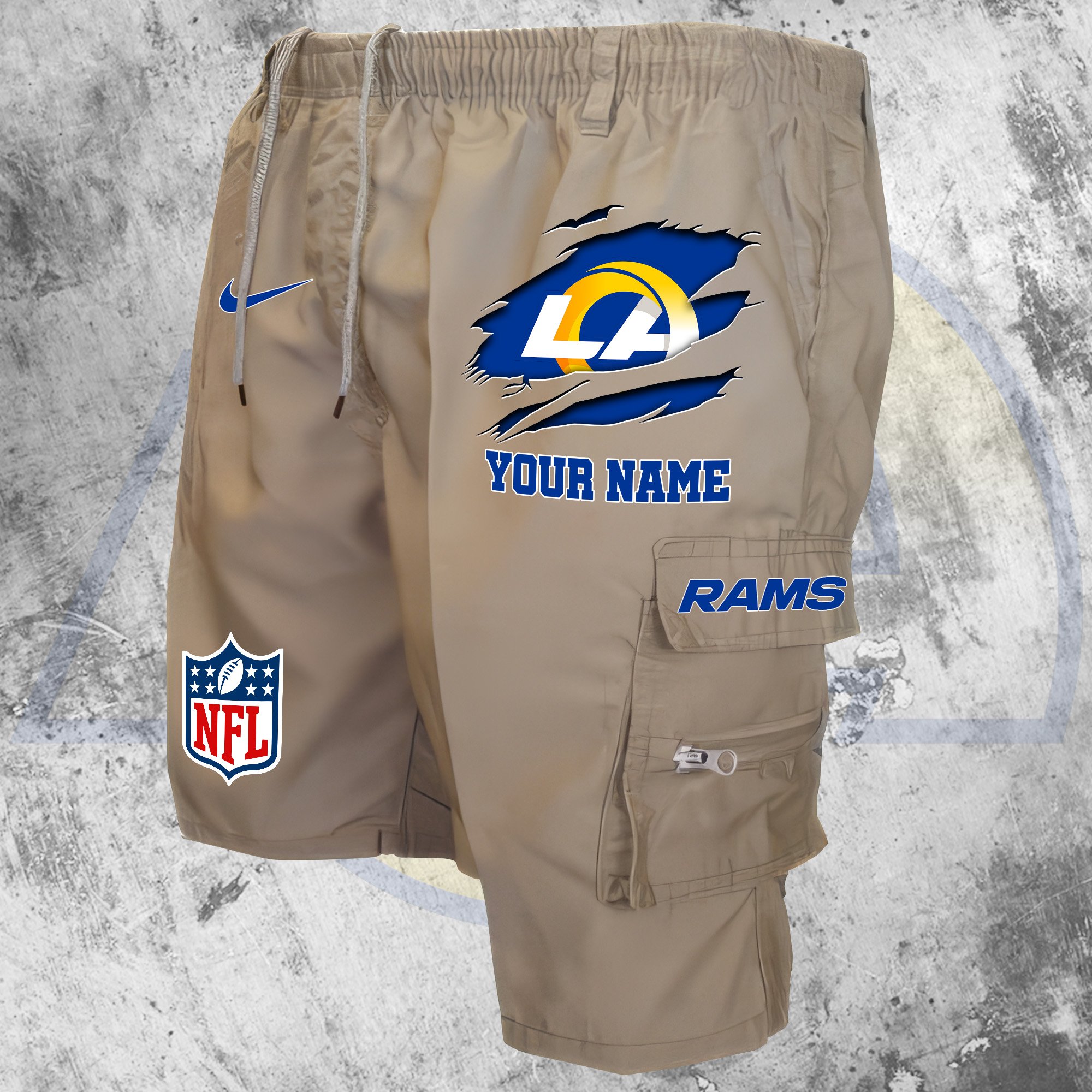 Los Angeles Rams Man Shorts Custom Your Name, Sport Man Shorts, Gifts For Football Lovers EHIVM-59293