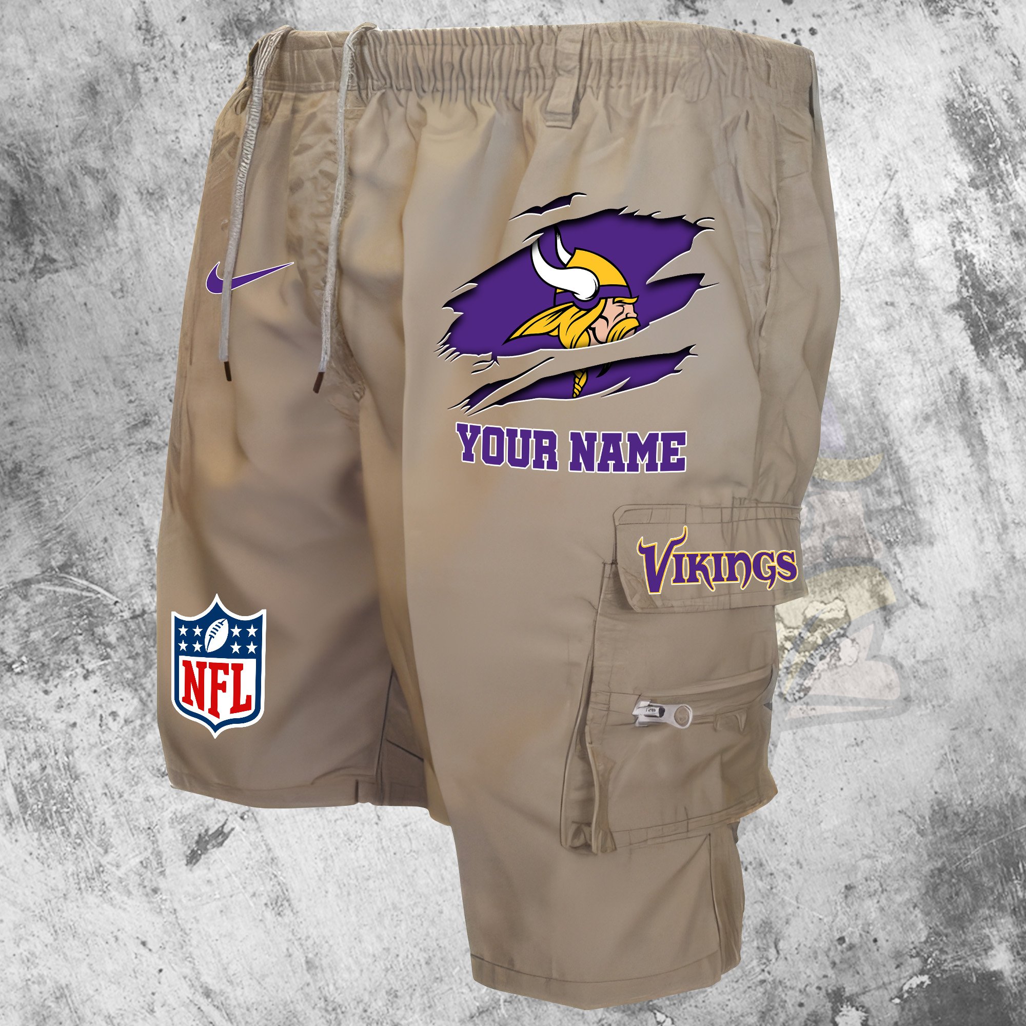 Minnesota Vikings Man Shorts Custom Your Name, Sport Man Shorts, Gifts For Football Lovers EHIVM-59293