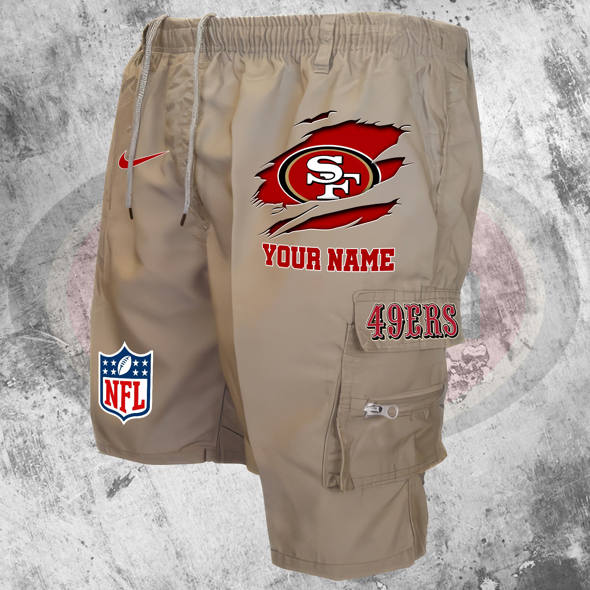 San Francisco 49ers Man Shorts Custom Your Name, Sport Man Shorts, Gifts For Football Lovers EHIVM-59293