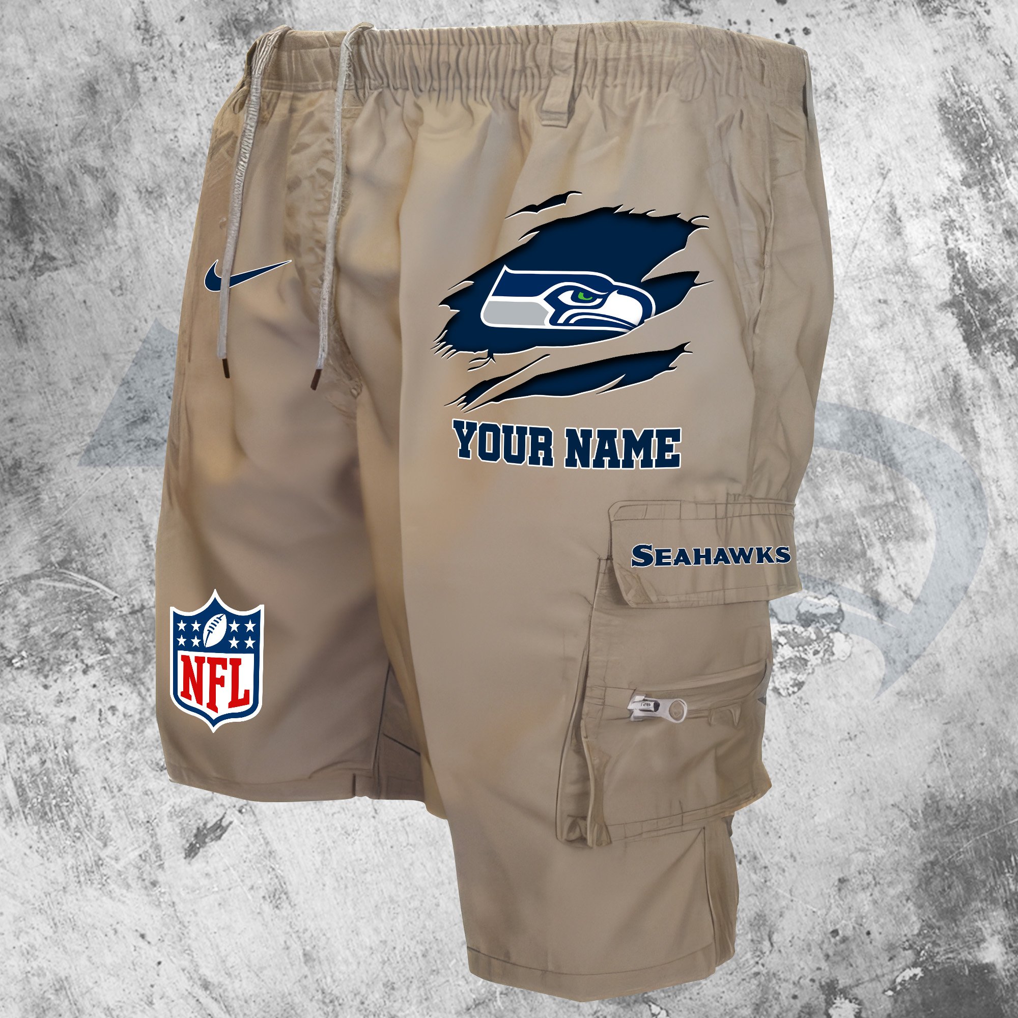 Seattle Seahawks Man Shorts Custom Your Name, Sport Man Shorts, Gifts For Football Lovers EHIVM-59293