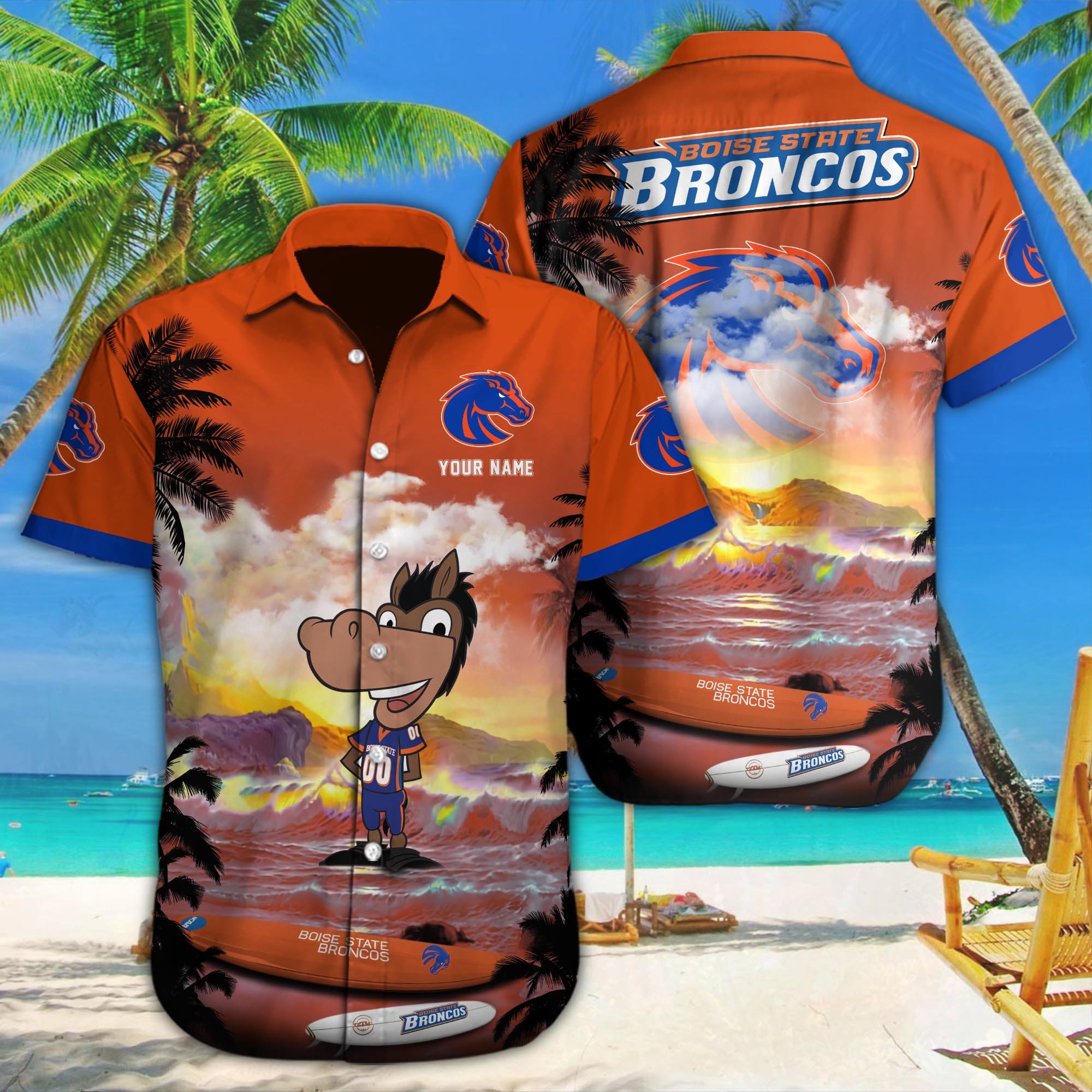 Boise State Broncos Custom Hawaii Shirt M-34350