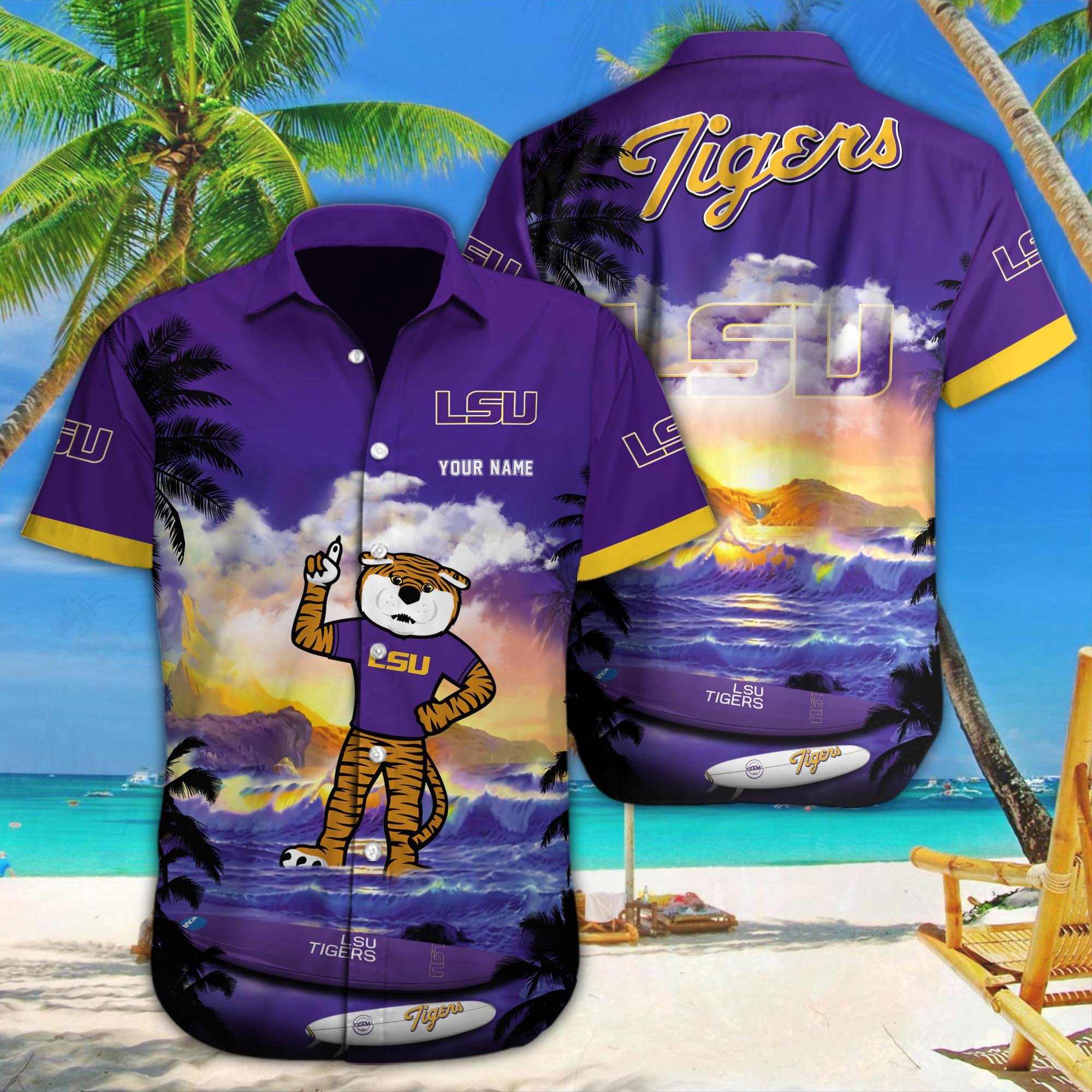 LSU TIGERS Custom Hawaii Shirt M-34350