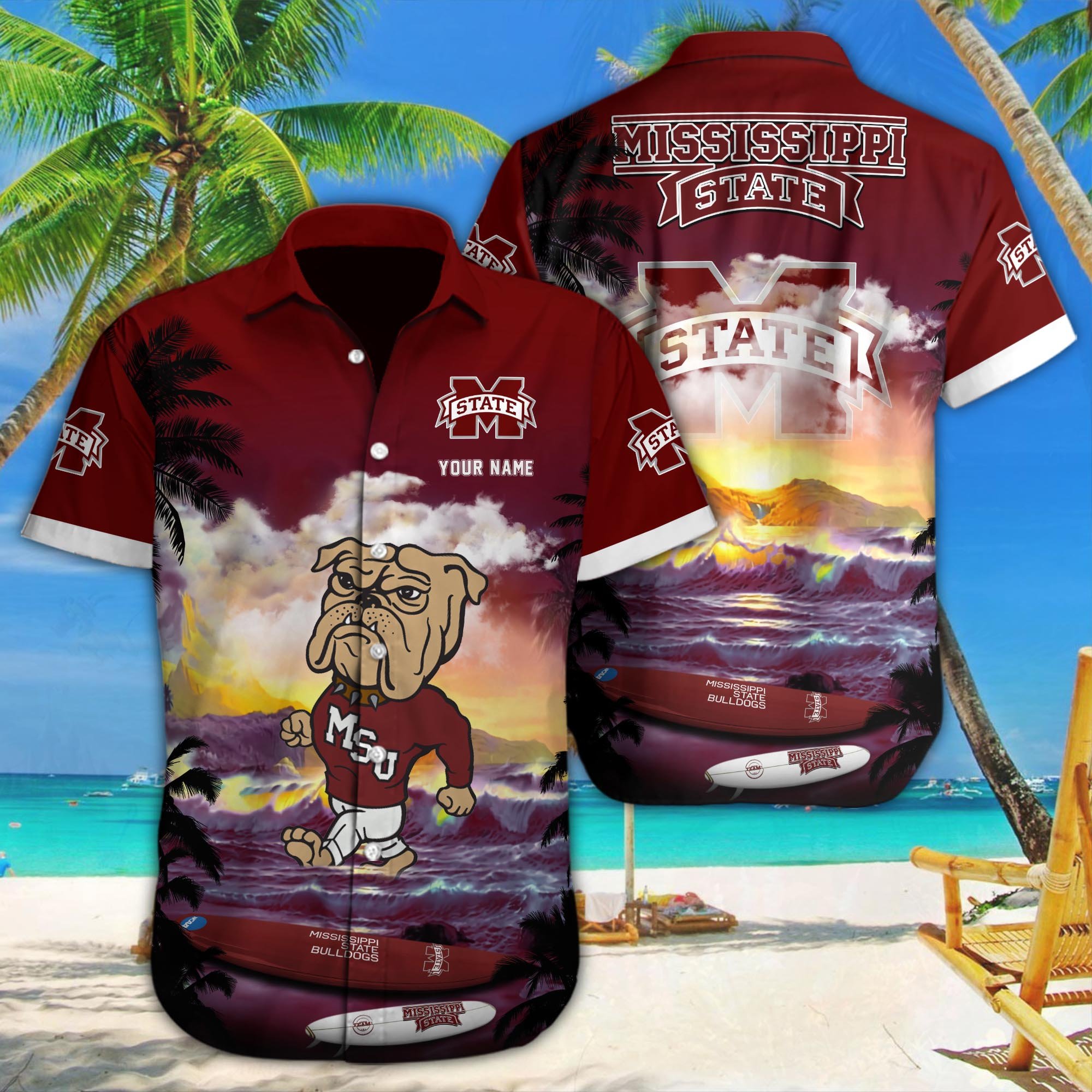 Mississippi State Bulldogs Custom Hawaii Shirt M-34350