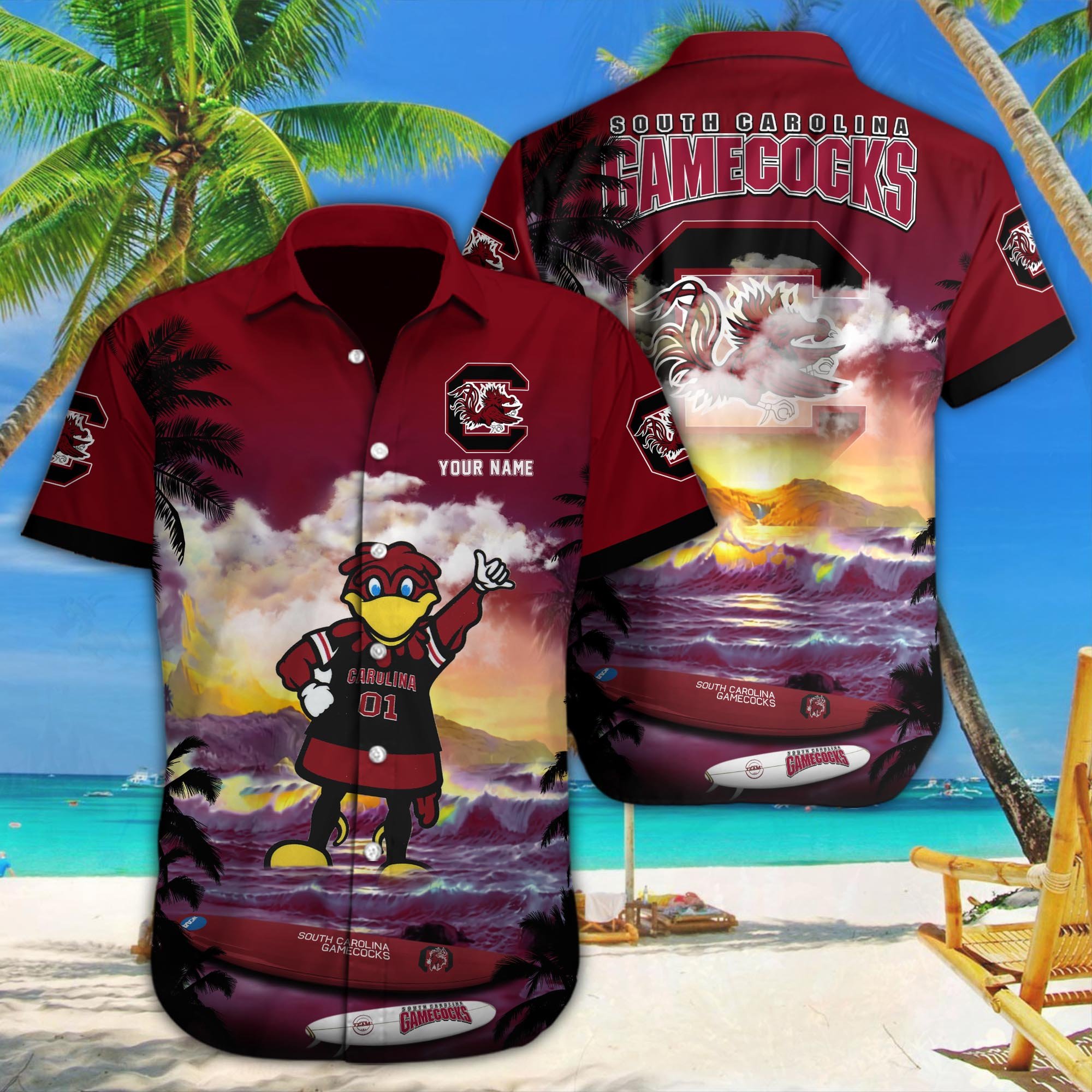 South Carolina Gamecocks Custom Hawaii Shirt M-34350