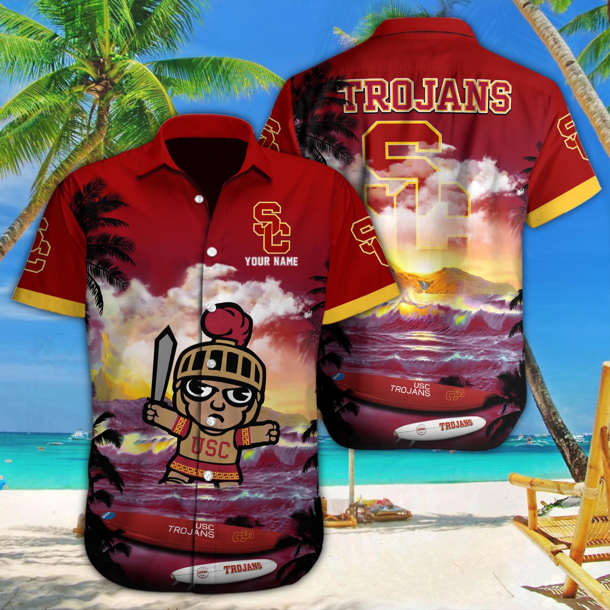 USC Trojans Custom Hawaii Shirt M-34350