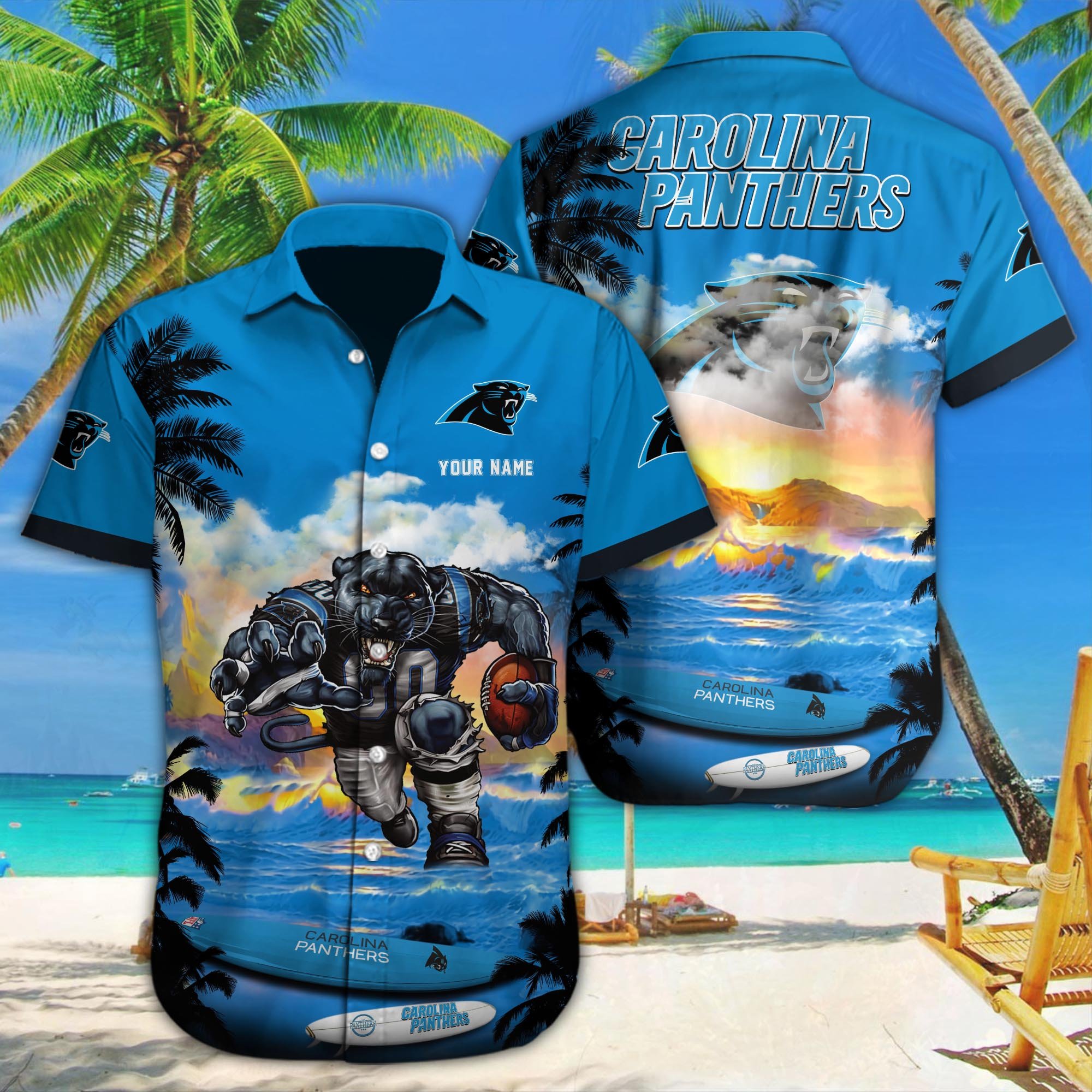 Carolina Panthers Custom Hawaii Shirt M-34350