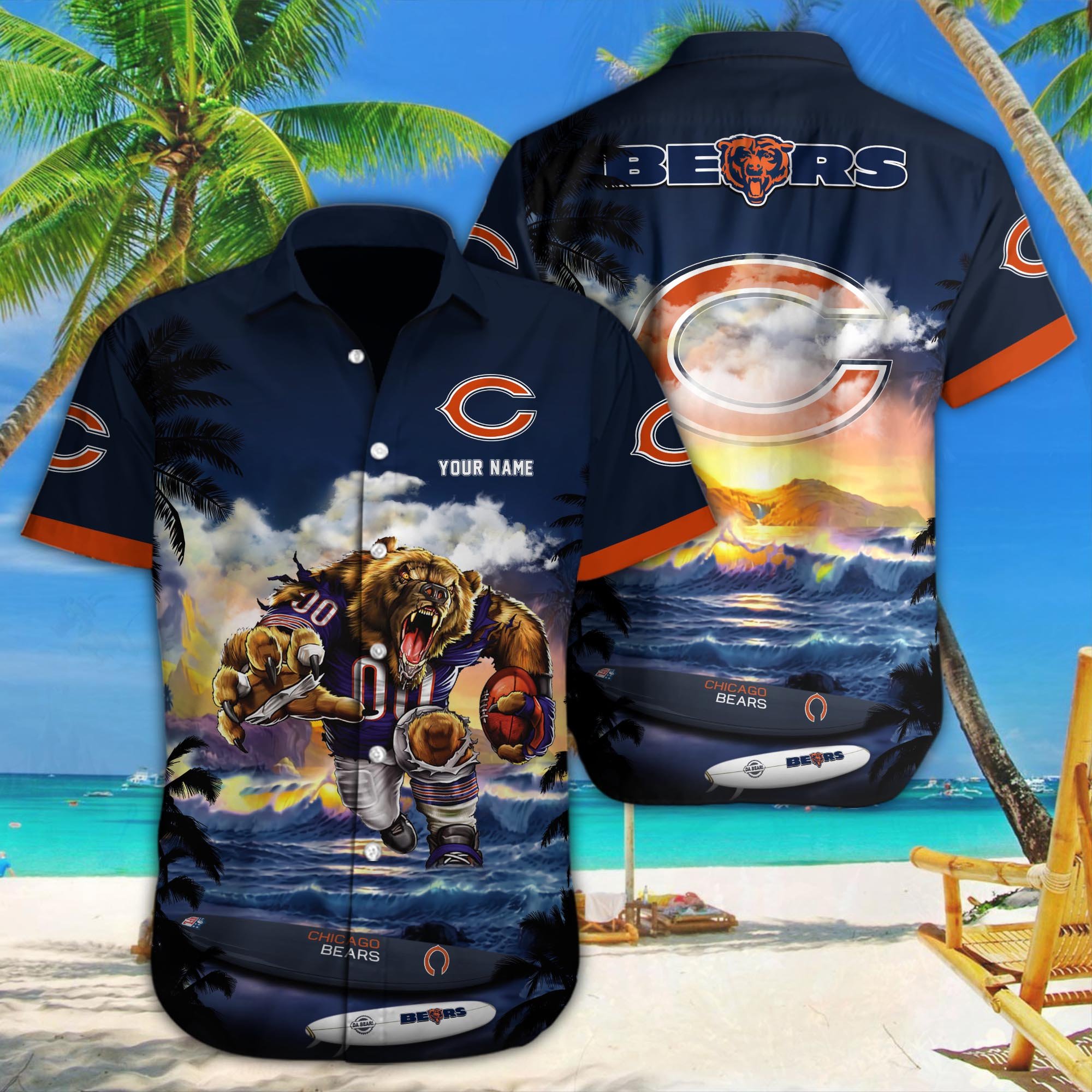 Chicago Bears Custom Hawaii Shirt M-34350